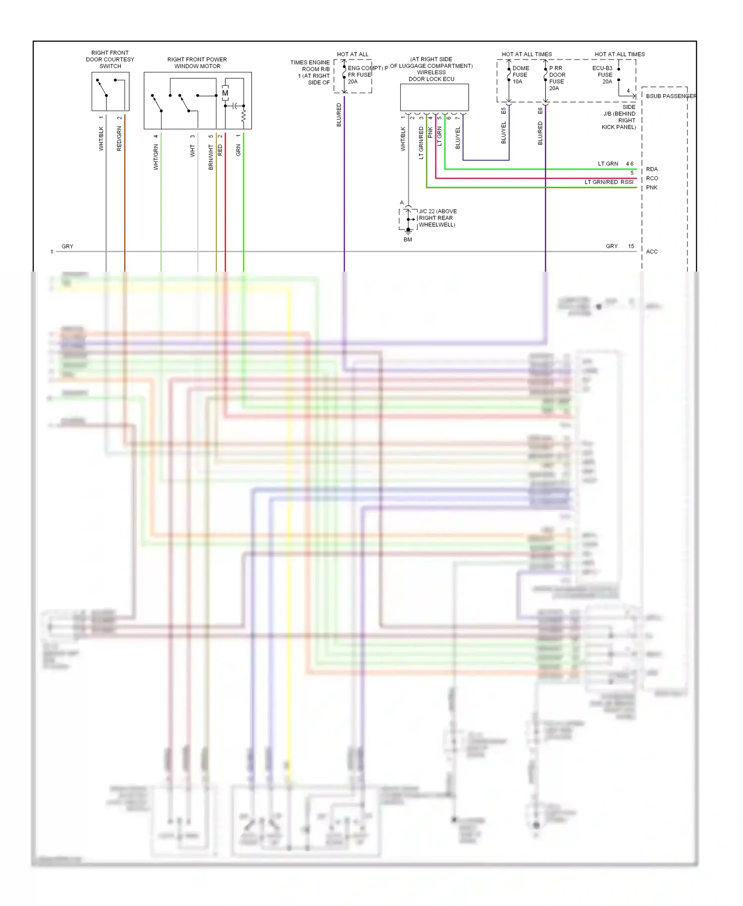 Wiring diagram body ecu 1 for Lexus GS II facelift (2000-2004) (13 of 15)