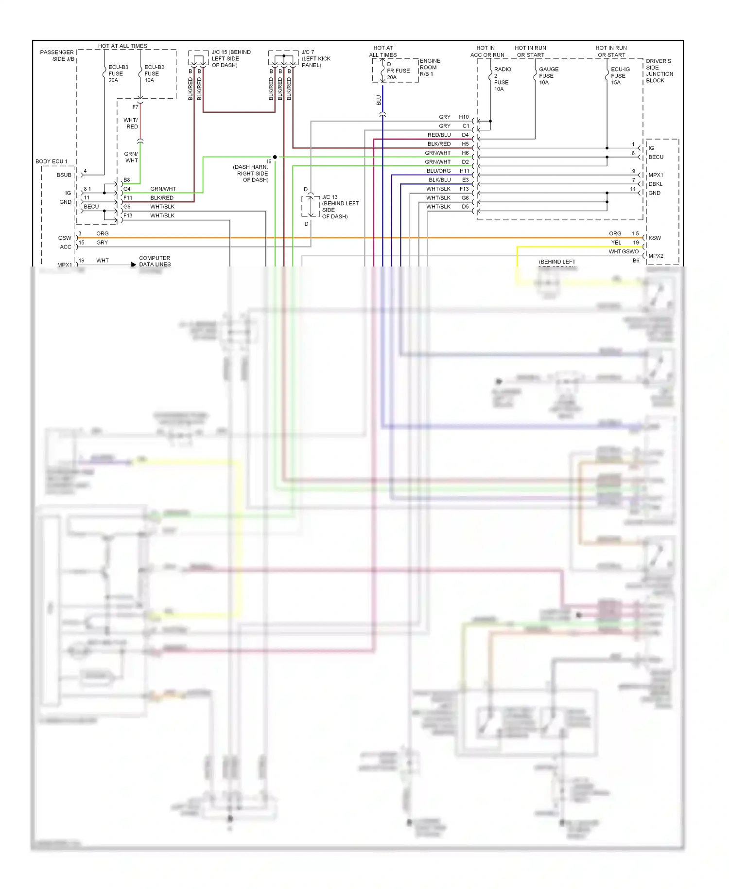 Lexus GS II facelift (2000-2004) buzzer wiring diagram  (2 of 2)