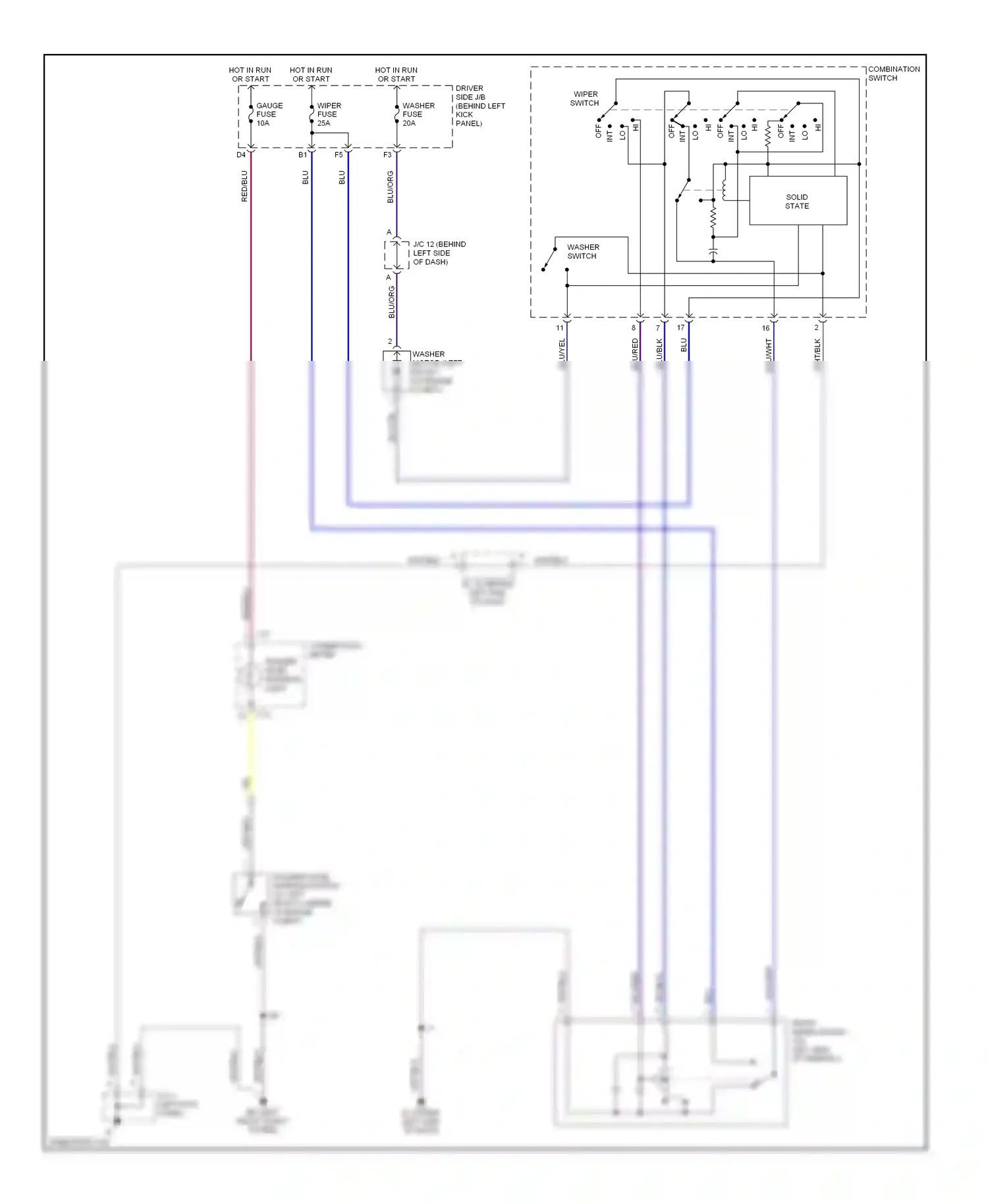 Wiring diagram combination meter for Lexus GS II facelift (2000-2004) (17 of 18)