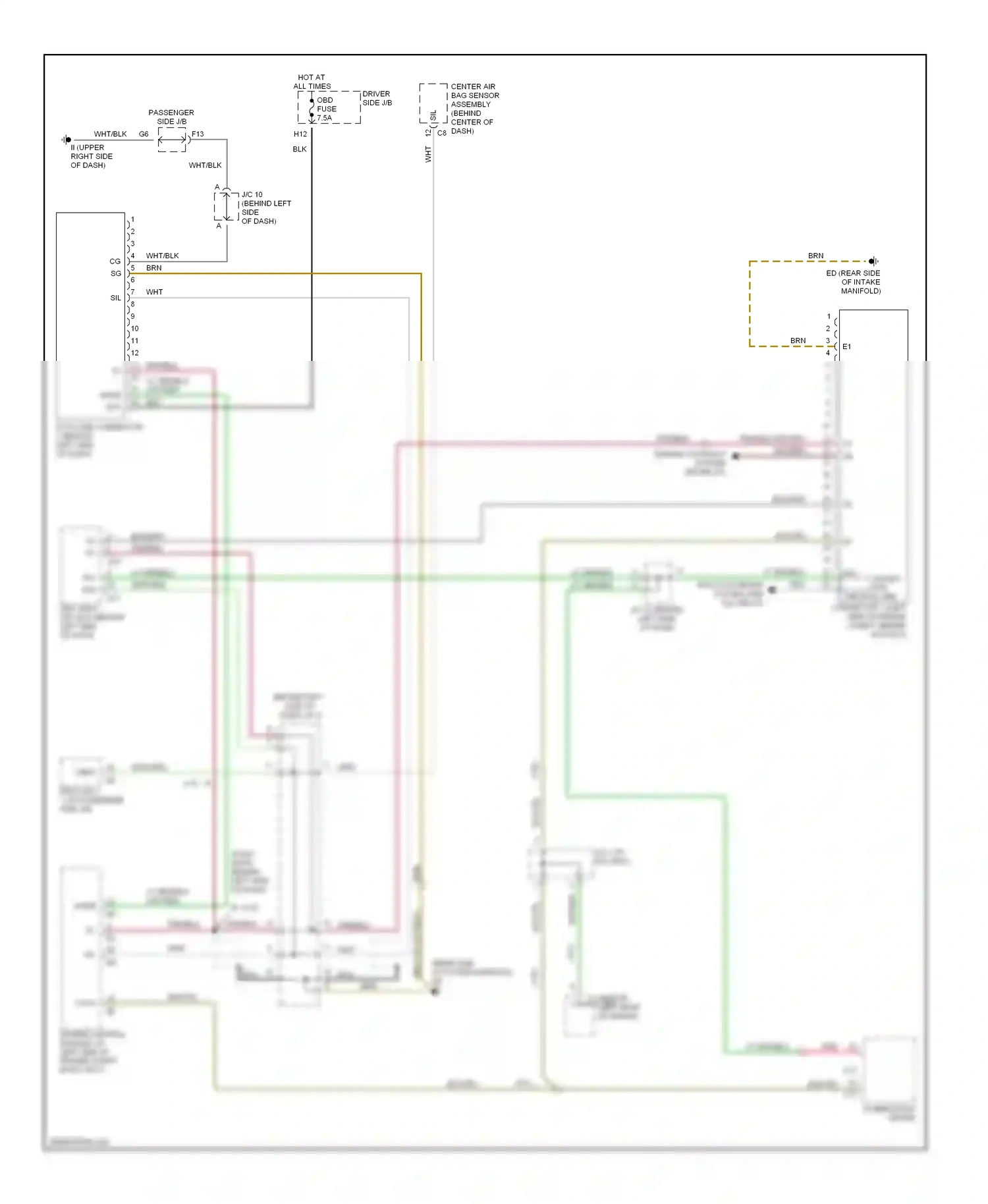 Lexus GS II facelift (2000-2004) engine control module (at left side of engine compt, in ecu box) wiring diagram  (5 of 9)