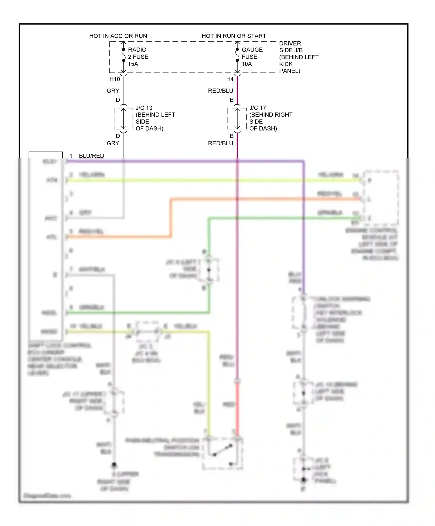 Lexus GS II facelift (2000-2004) engine control module (at left side of engine compt, in ecu box) wiring diagram  (9 of 9)