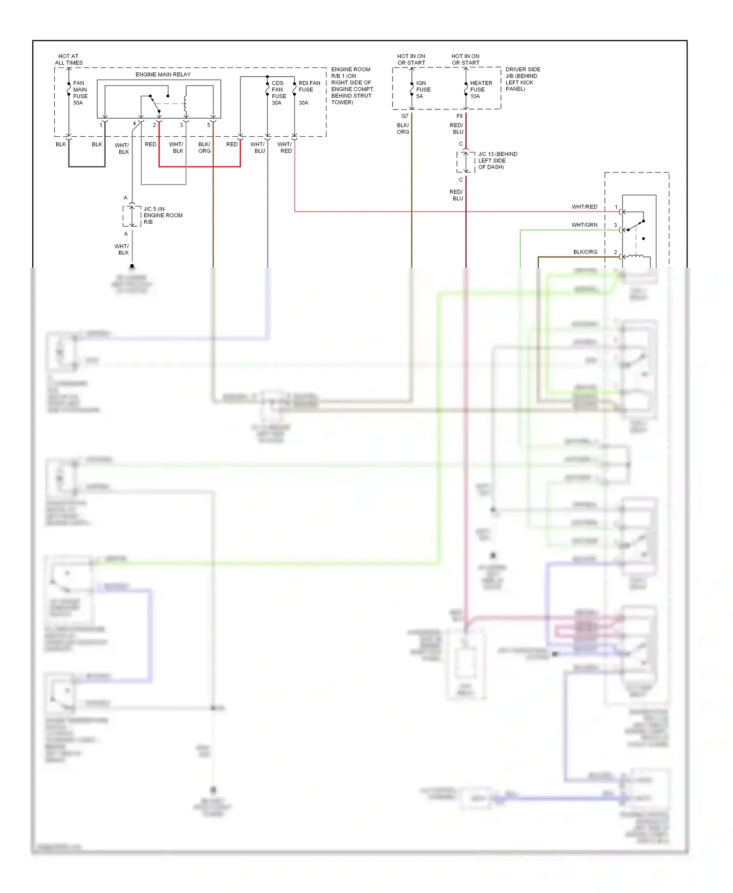 Lexus GS II facelift (2000-2004) engine control module (at left side of engine compt, in ecu box) wiring diagram  (4 of 9)