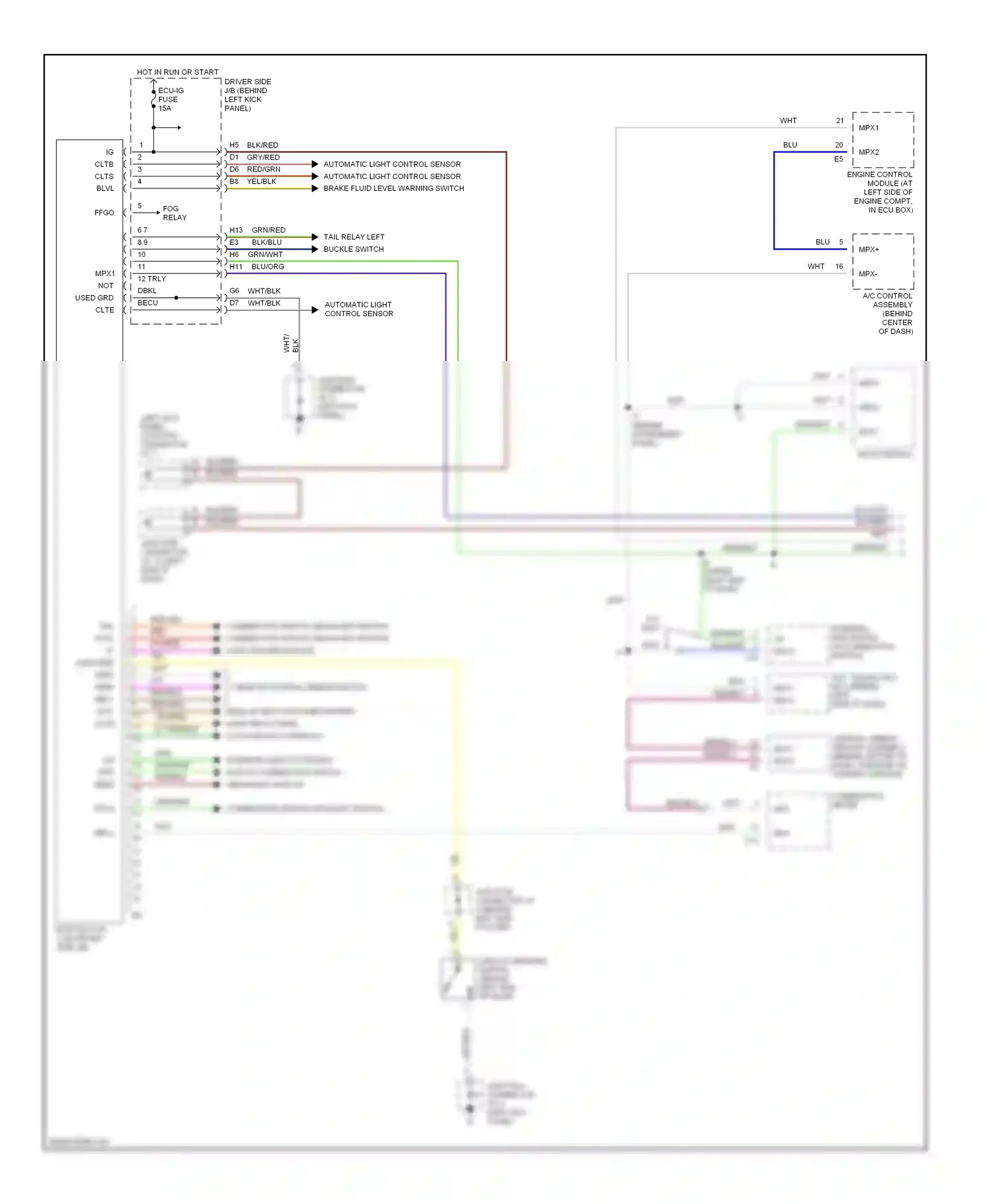 Lexus GS II facelift (2000-2004) engine control module (at left side of engine compt, in ecu box) wiring diagram  (2 of 9)