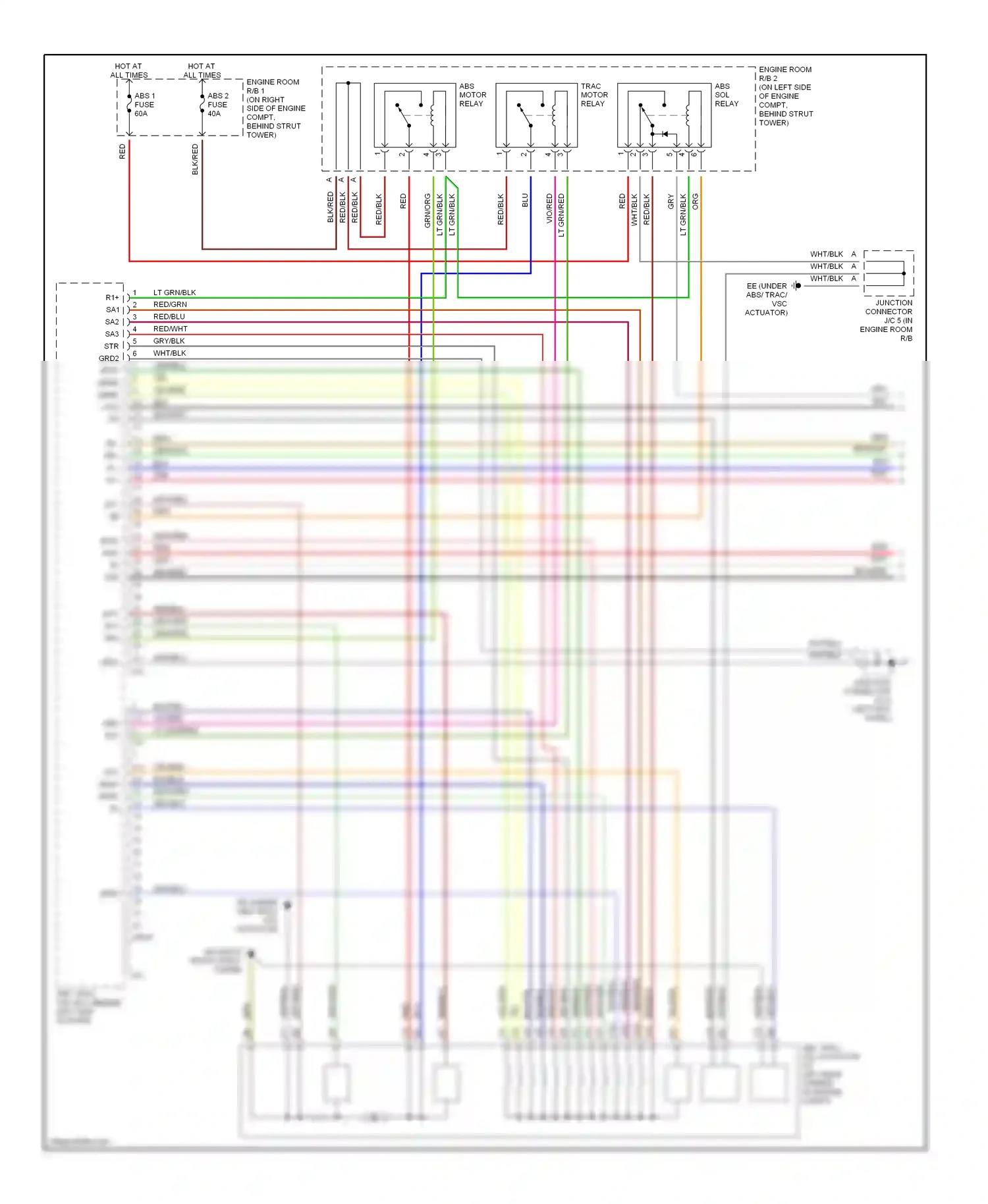 Wiring diagram gry/grn for Lexus GS II facelift (2000-2004) (1 of 2)
