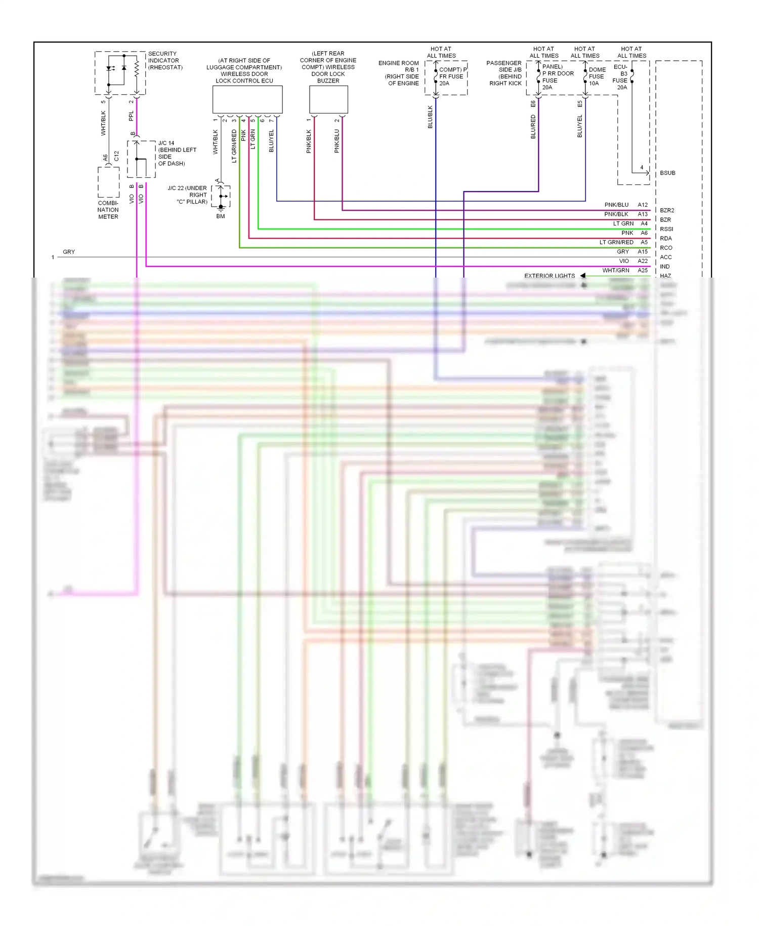 Lexus GS II facelift (2000-2004) lock wiring diagram  (2 of 8)