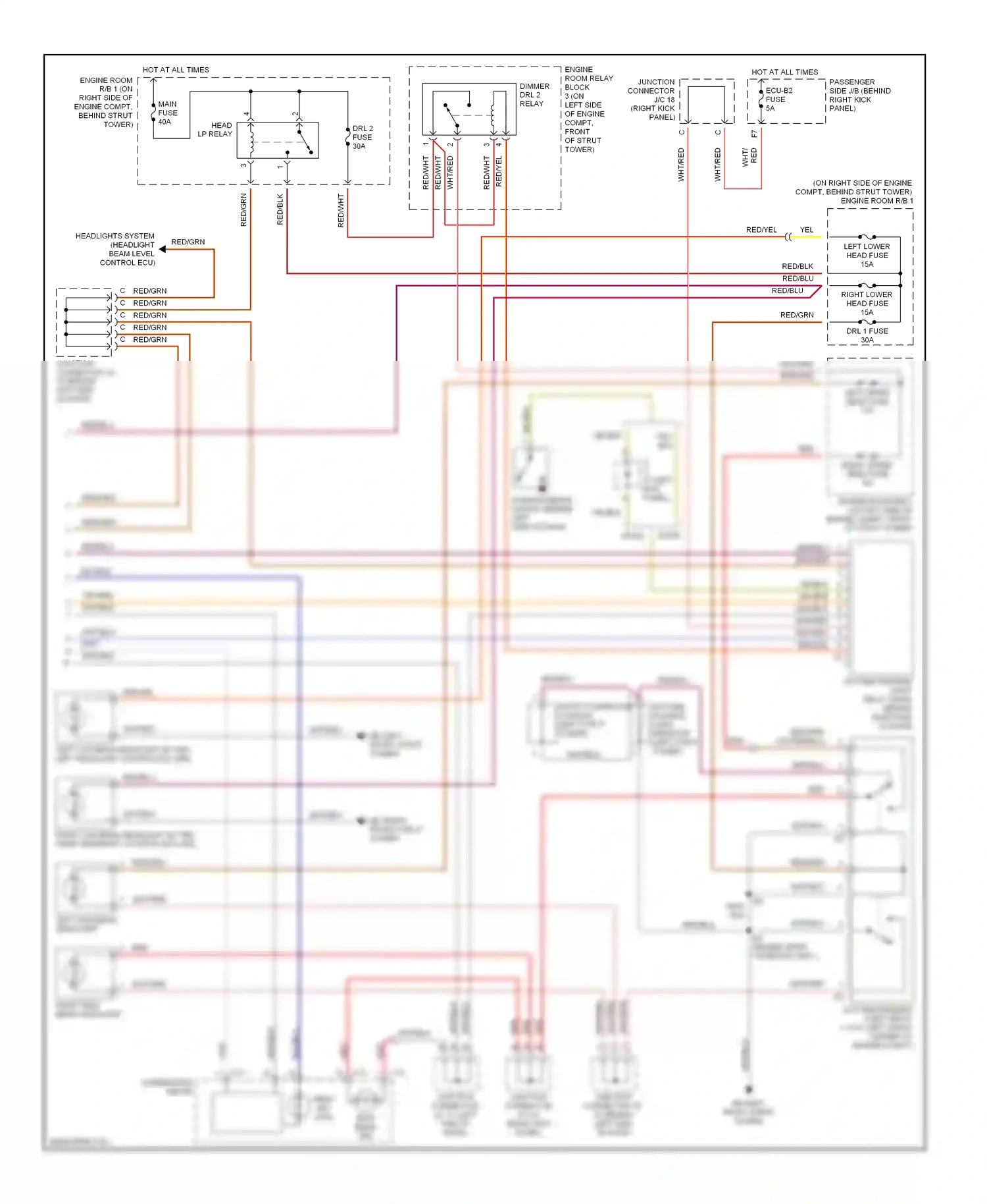 Wiring diagram main fuse for Lexus GS II facelift (2000-2004) (1 of 4)