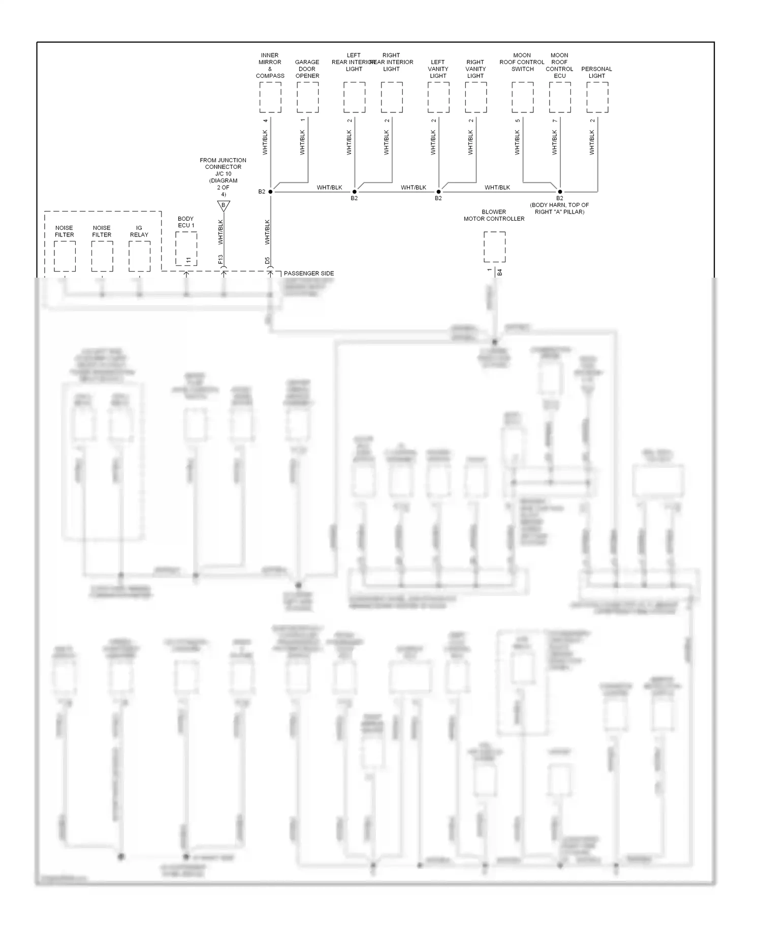 Wiring diagram noise filter for Lexus GS II facelift (2000-2004) (1 of 3)