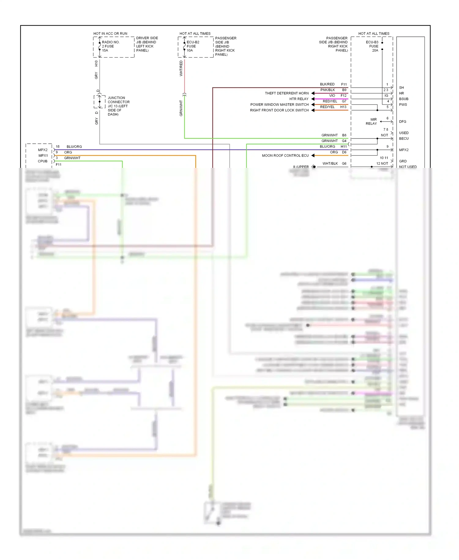 Wiring diagram pnk/blk for Lexus GS II facelift (2000-2004) (5 of 19)
