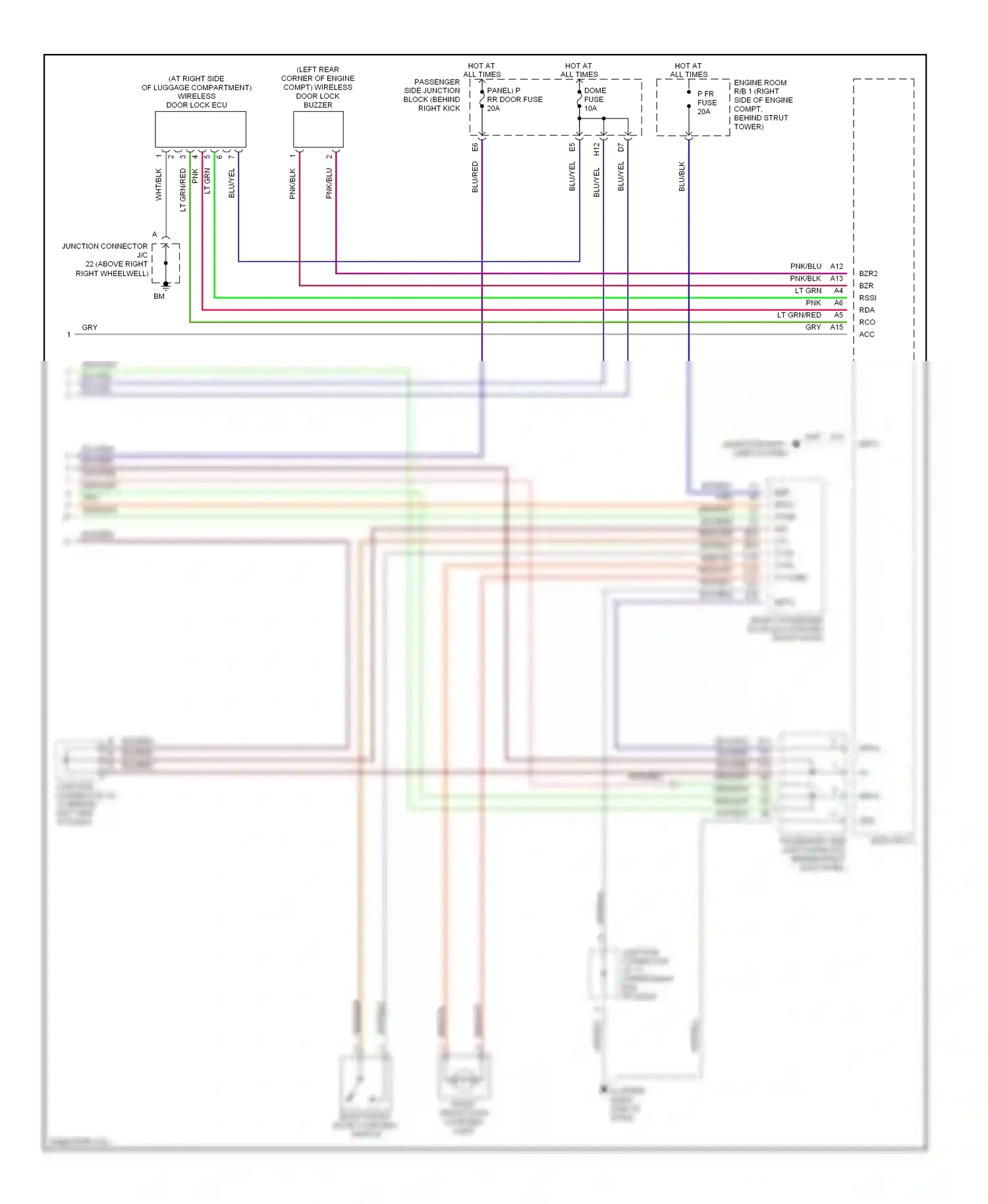 Wiring diagram red/yel for Lexus GS II facelift (2000-2004) (13 of 31)