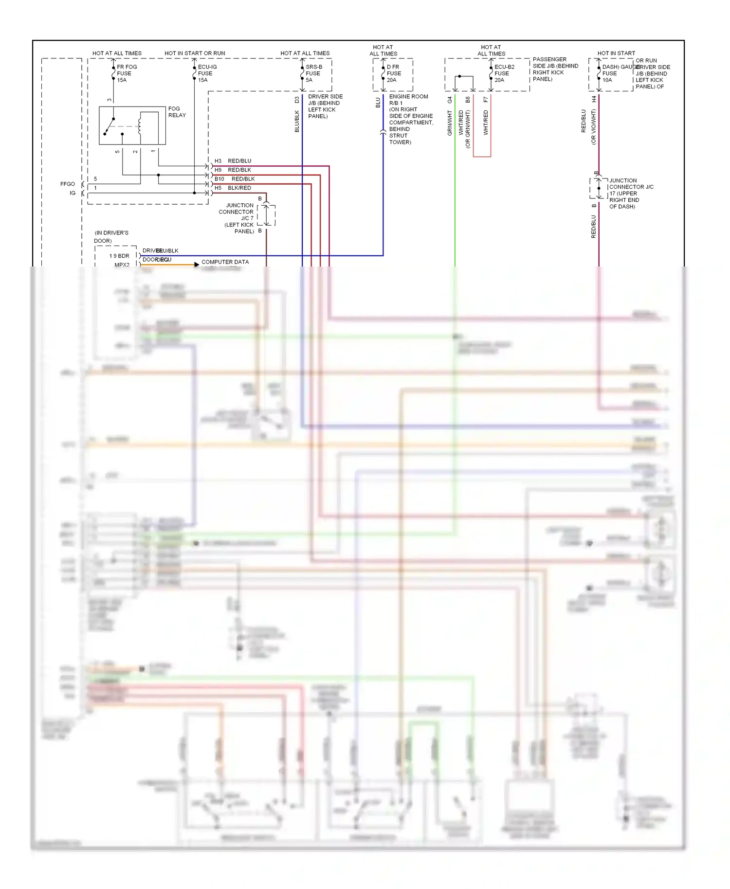 Wiring diagram tail head auto for Lexus GS II facelift (2000-2004) (1 of 1)