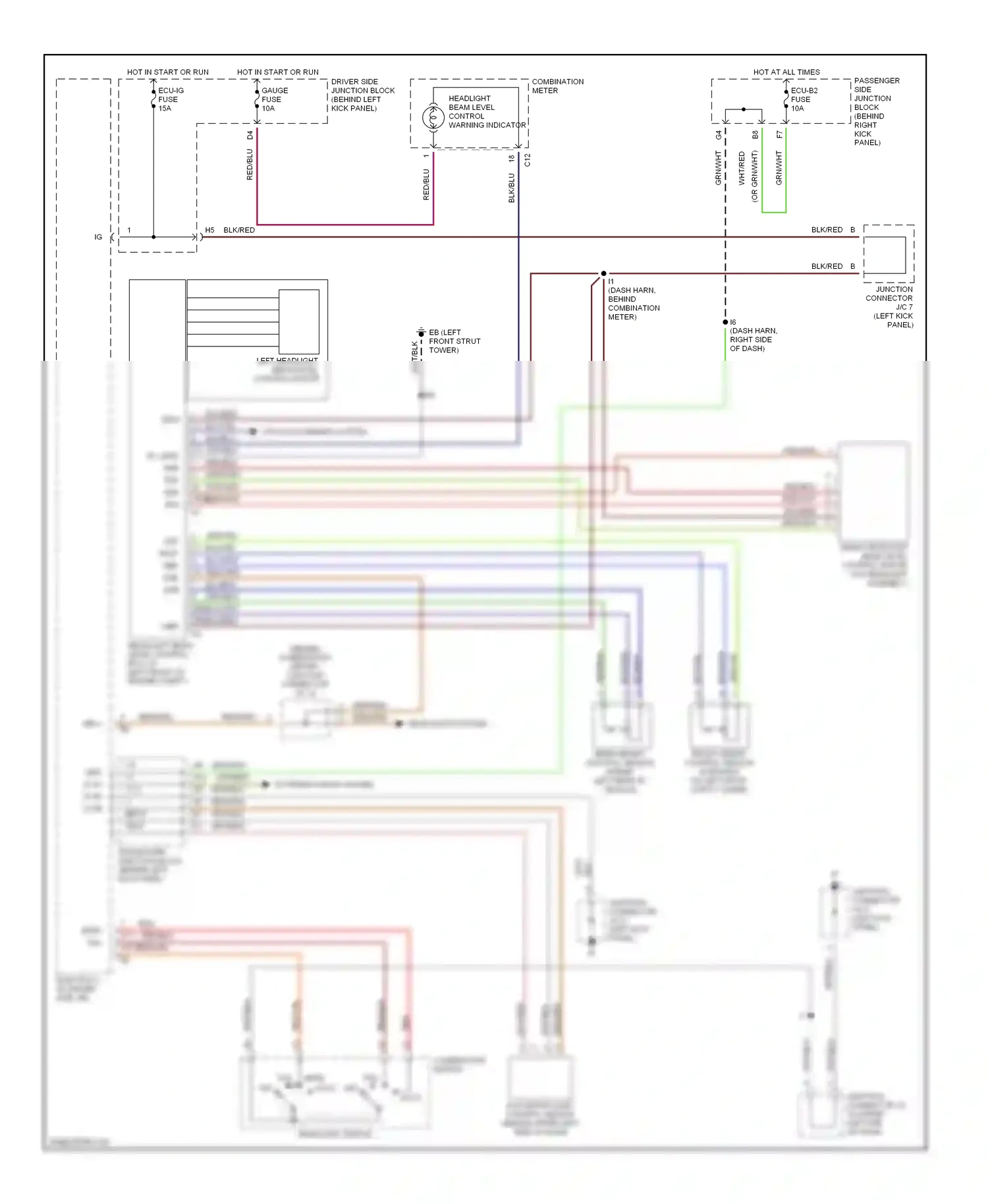 Lexus GS II facelift (2000-2004) tail wiring diagram  (1 of 1)