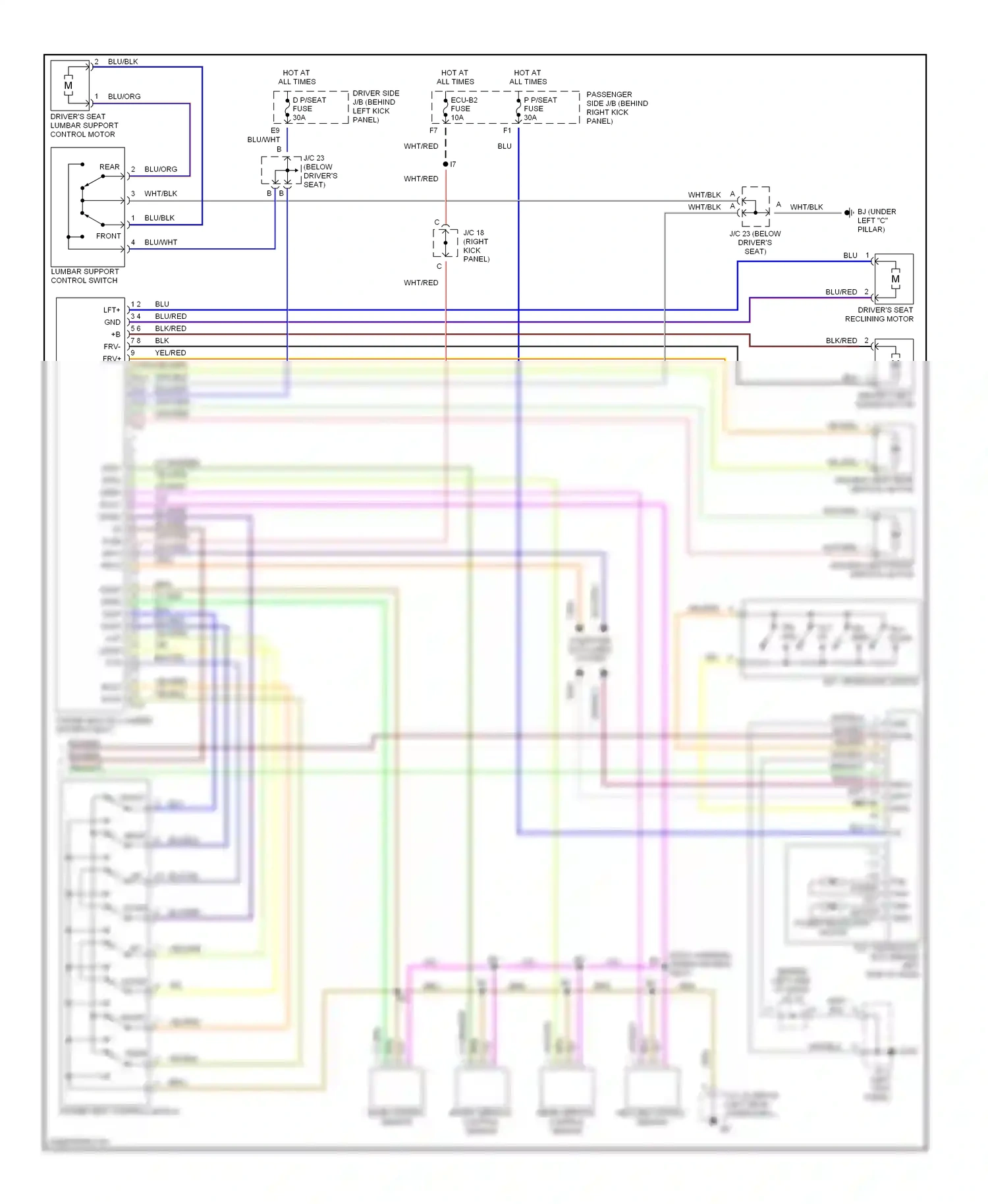 Wiring diagram tim- tim+ tem- tem+ for Lexus GS II facelift (2000-2004) (1 of 2)