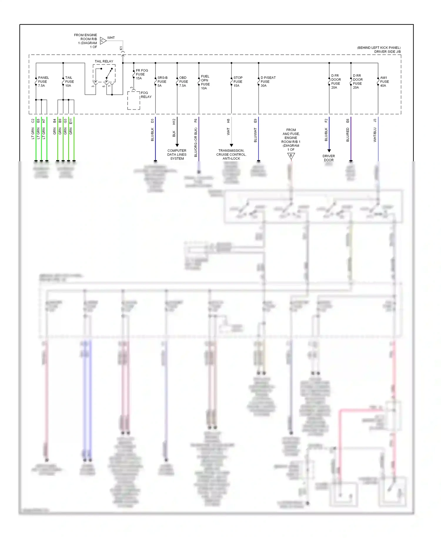 Wiring diagram wht/ blk for Lexus GS II facelift (2000-2004) (6 of 9)