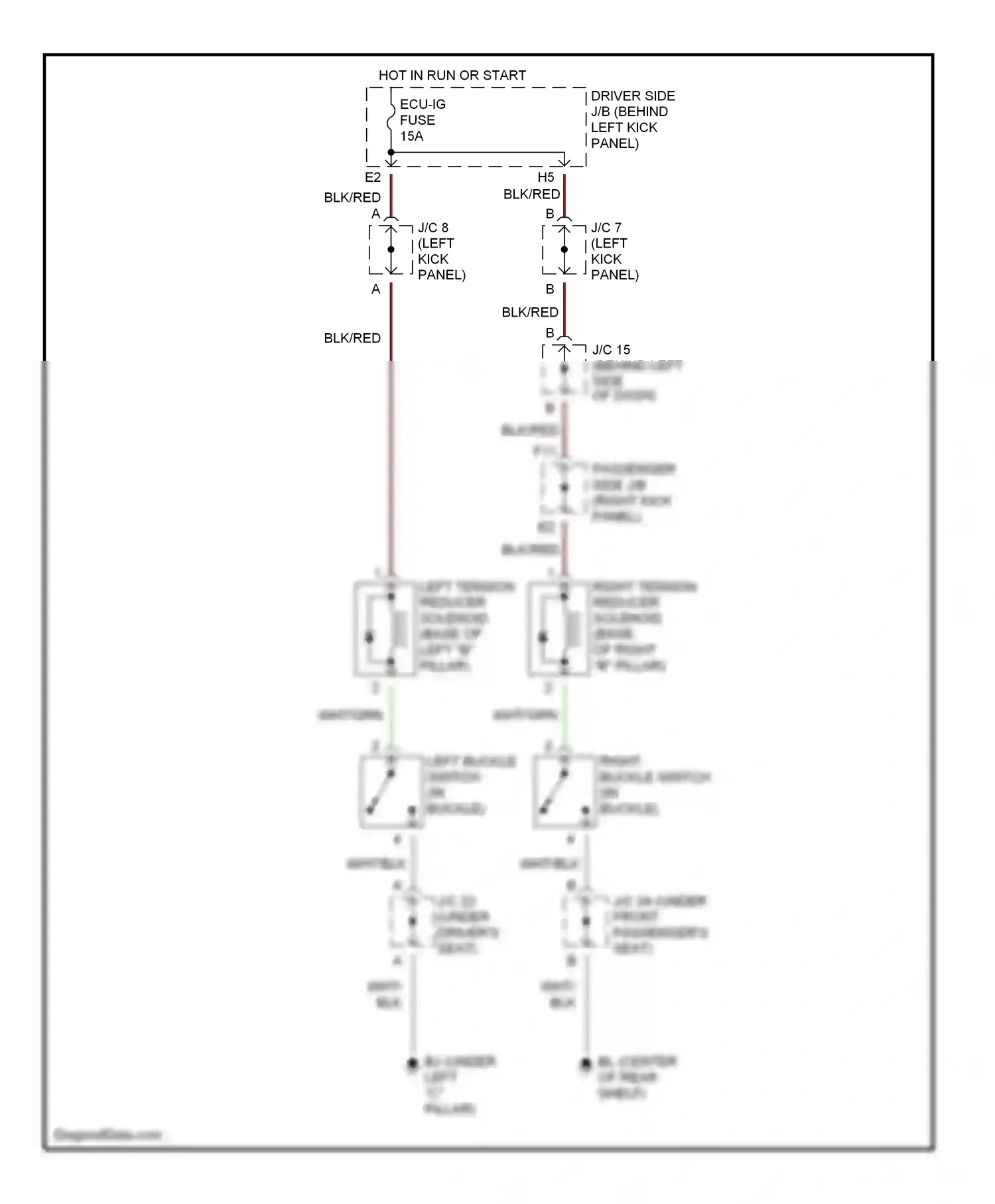 Wiring diagram wht/grn for Lexus GS II facelift (2000-2004) (17 of 24)