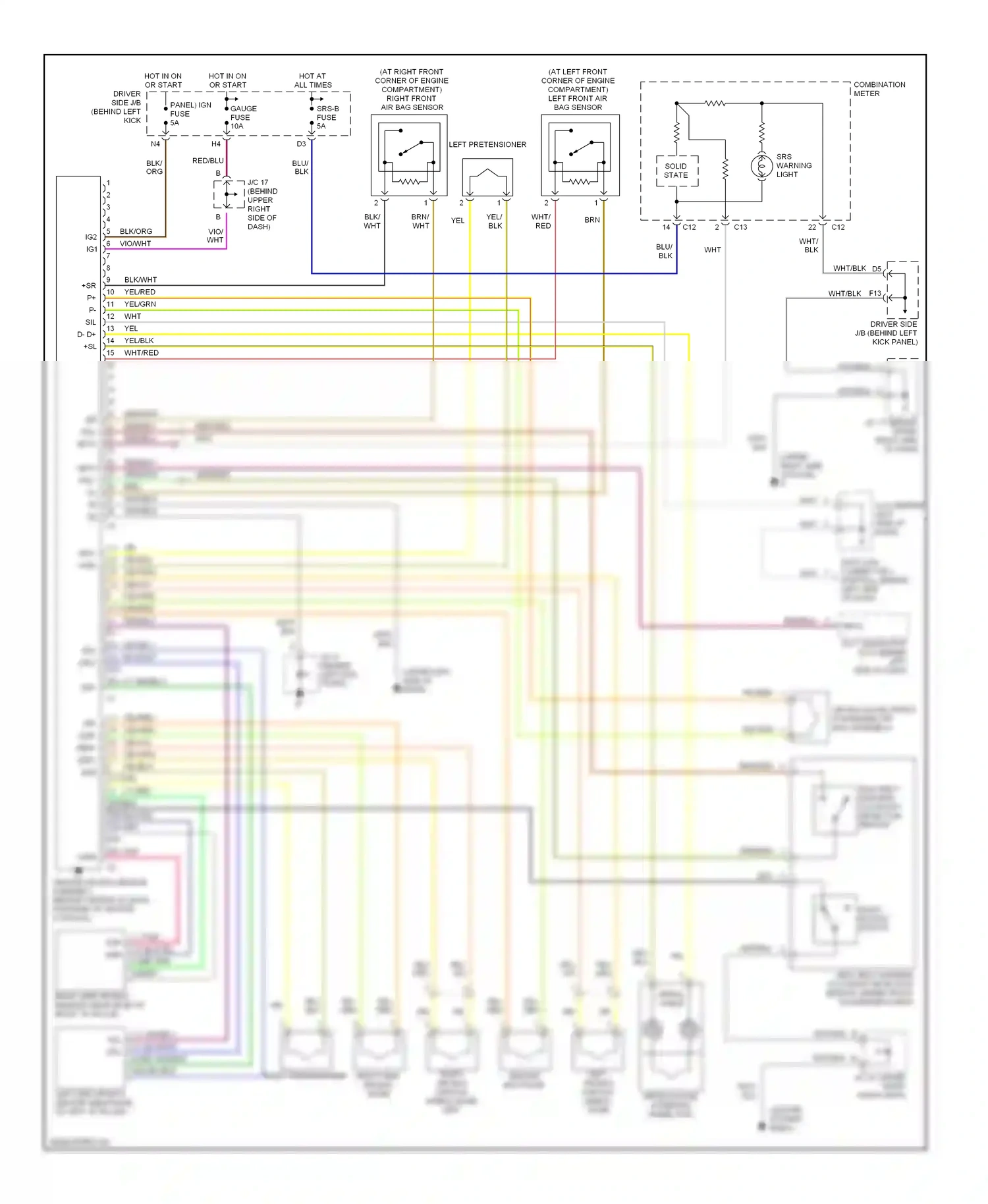 Wiring diagram yel for Lexus GS II facelift (2000-2004) (33 of 40)