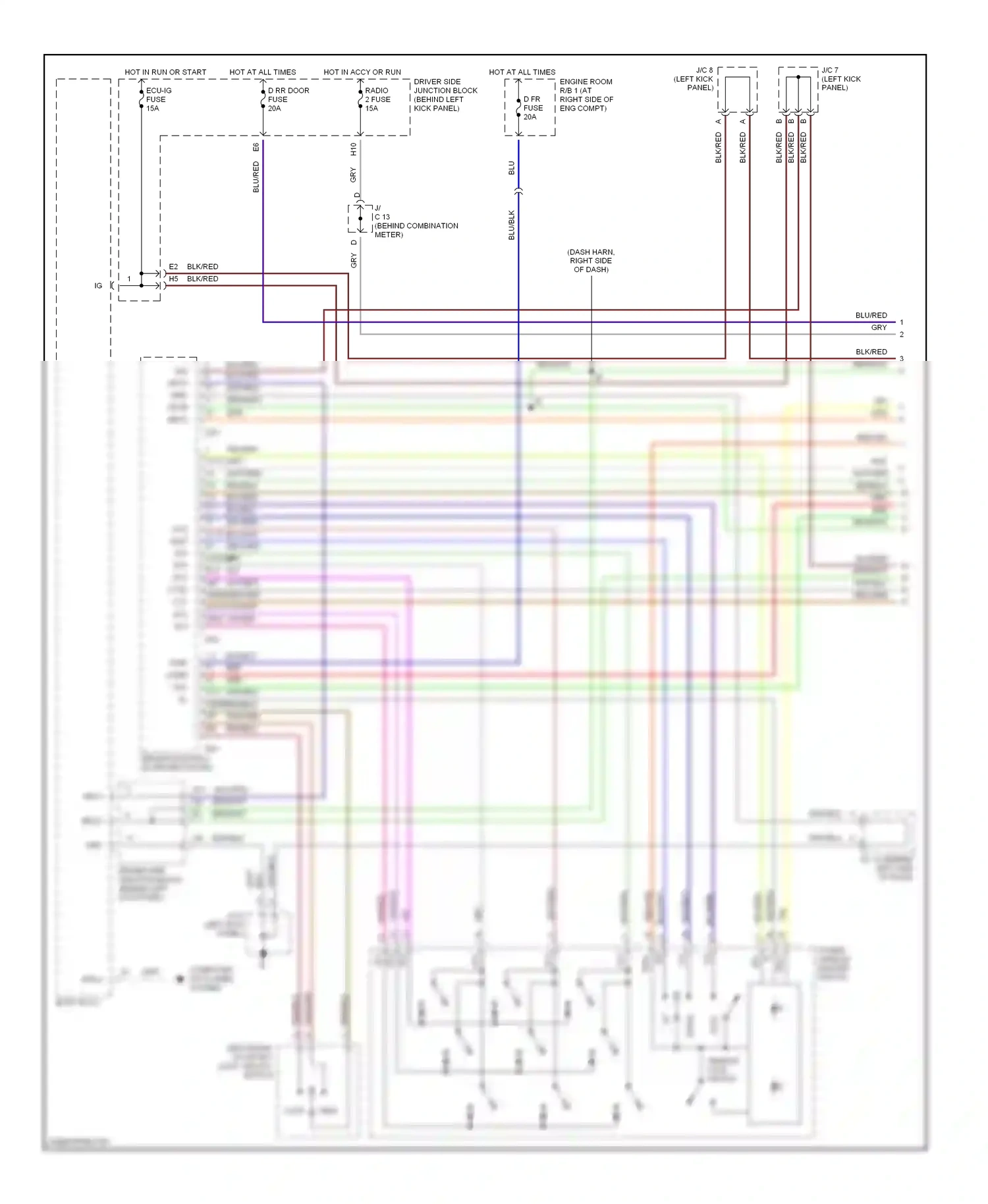 Wiring diagram yel/grn for Lexus GS II facelift (2000-2004) (5 of 21)