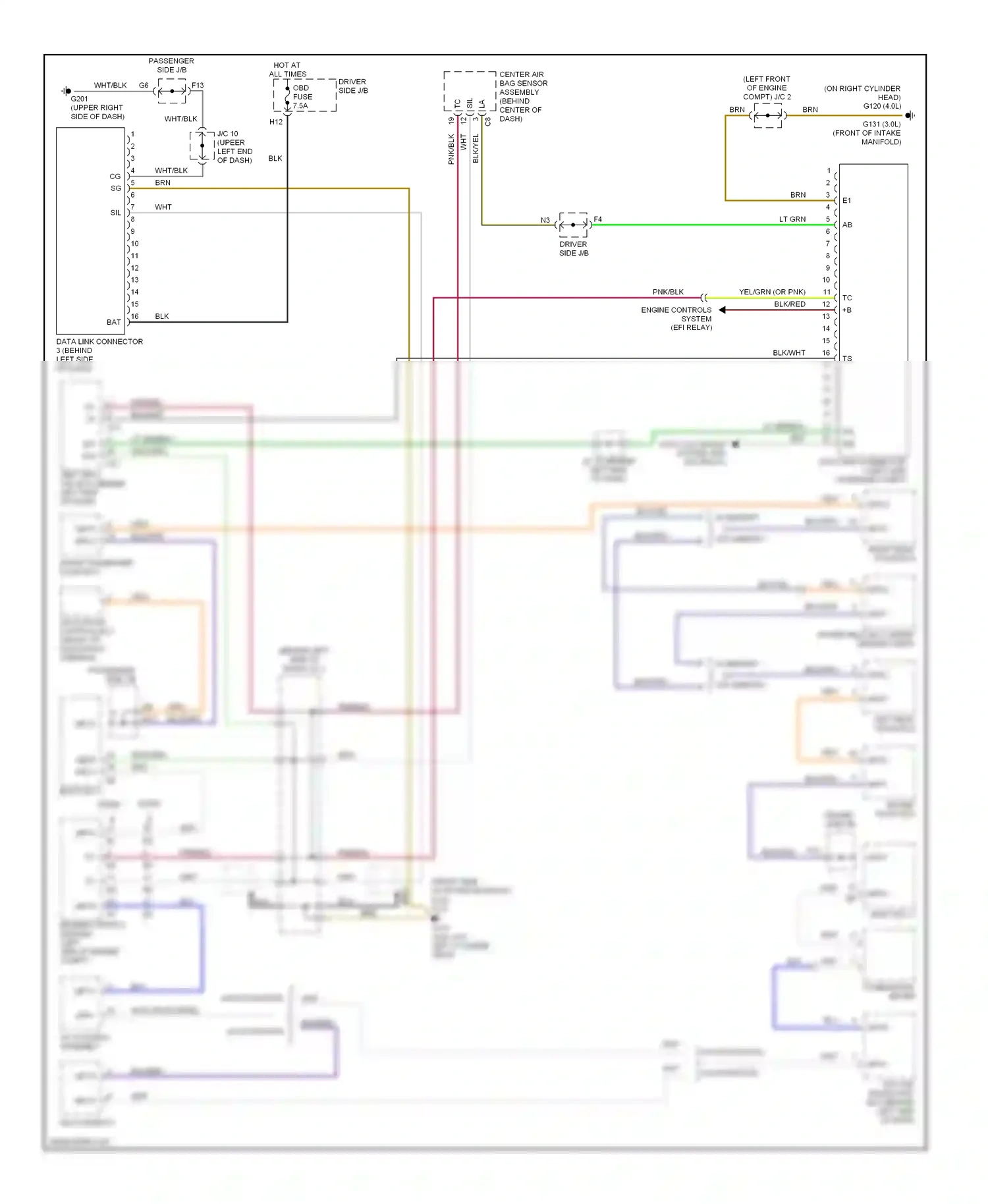 Computer data lines — Computer data lines. Lexus GS II (1997-2000)