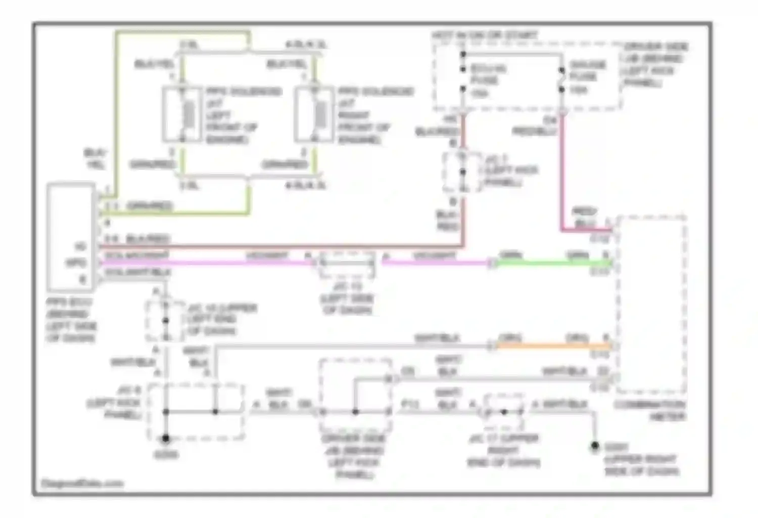 GS Lexus II (1997-2000): Electronic power steering circuit