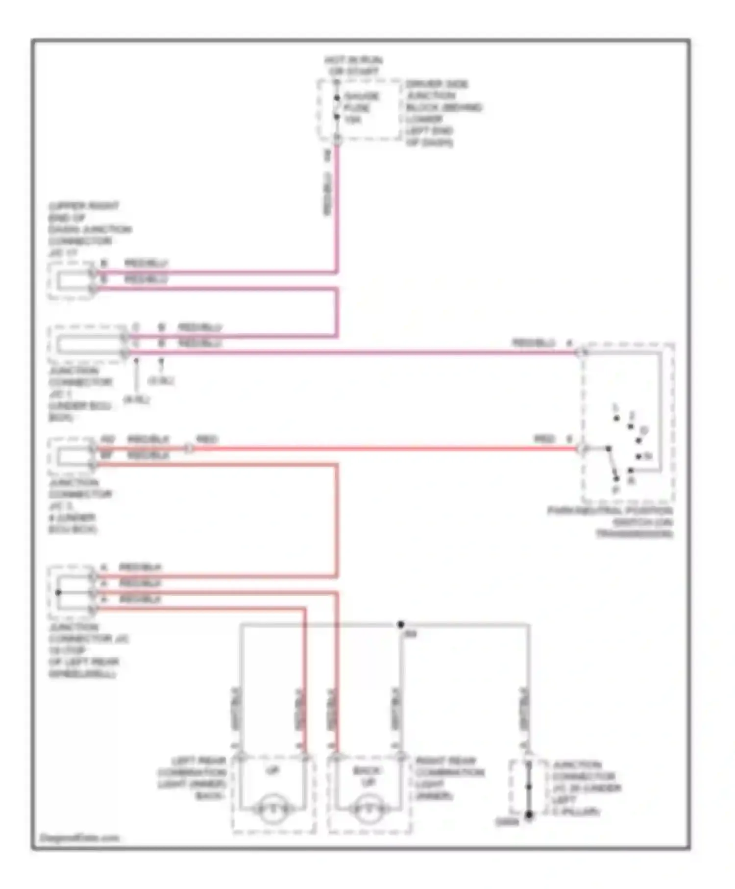 GS Lexus II (1997-2000): Back-up lamps circuit