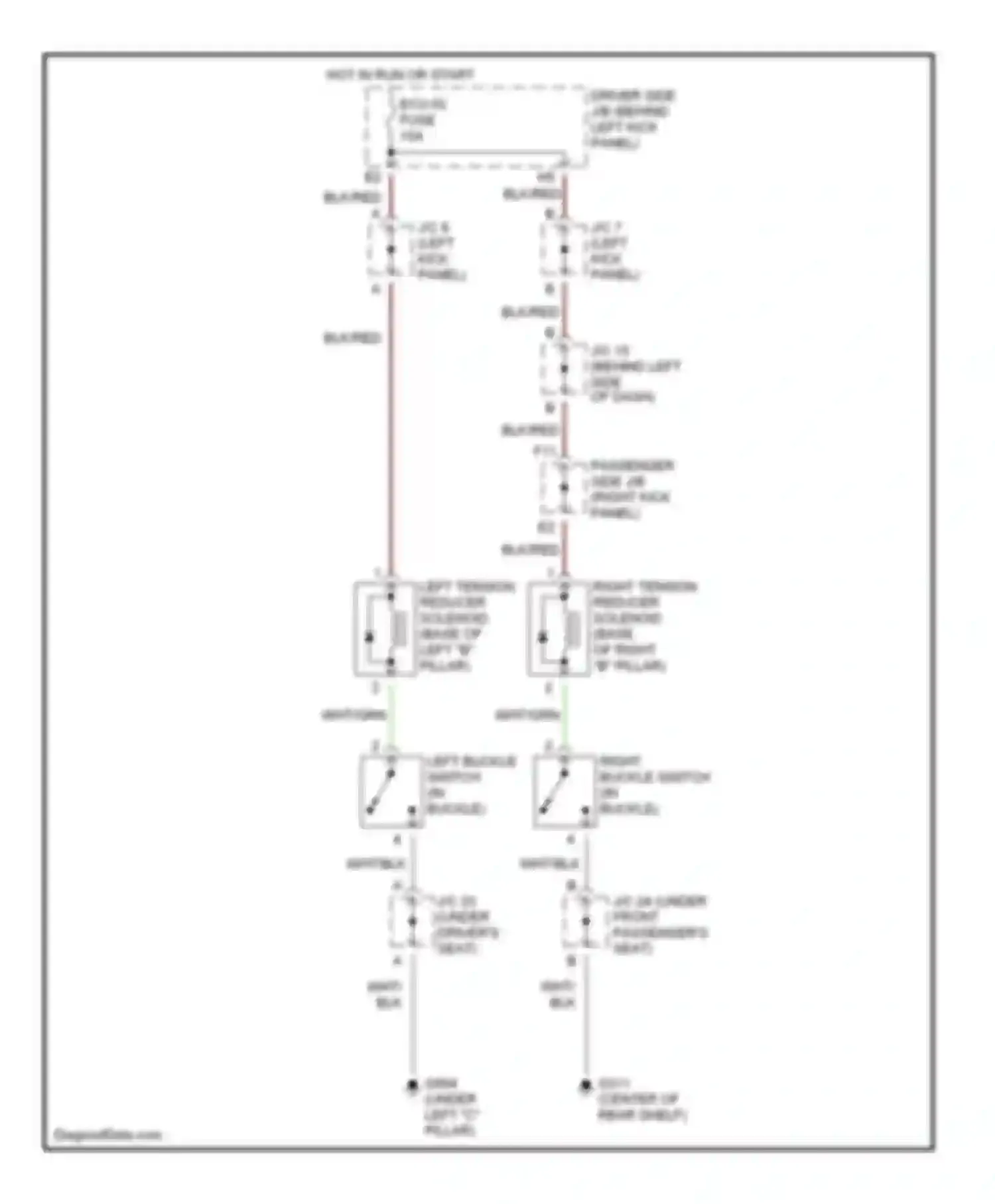 GS Lexus II (1997-2000): Passive restraint circuit