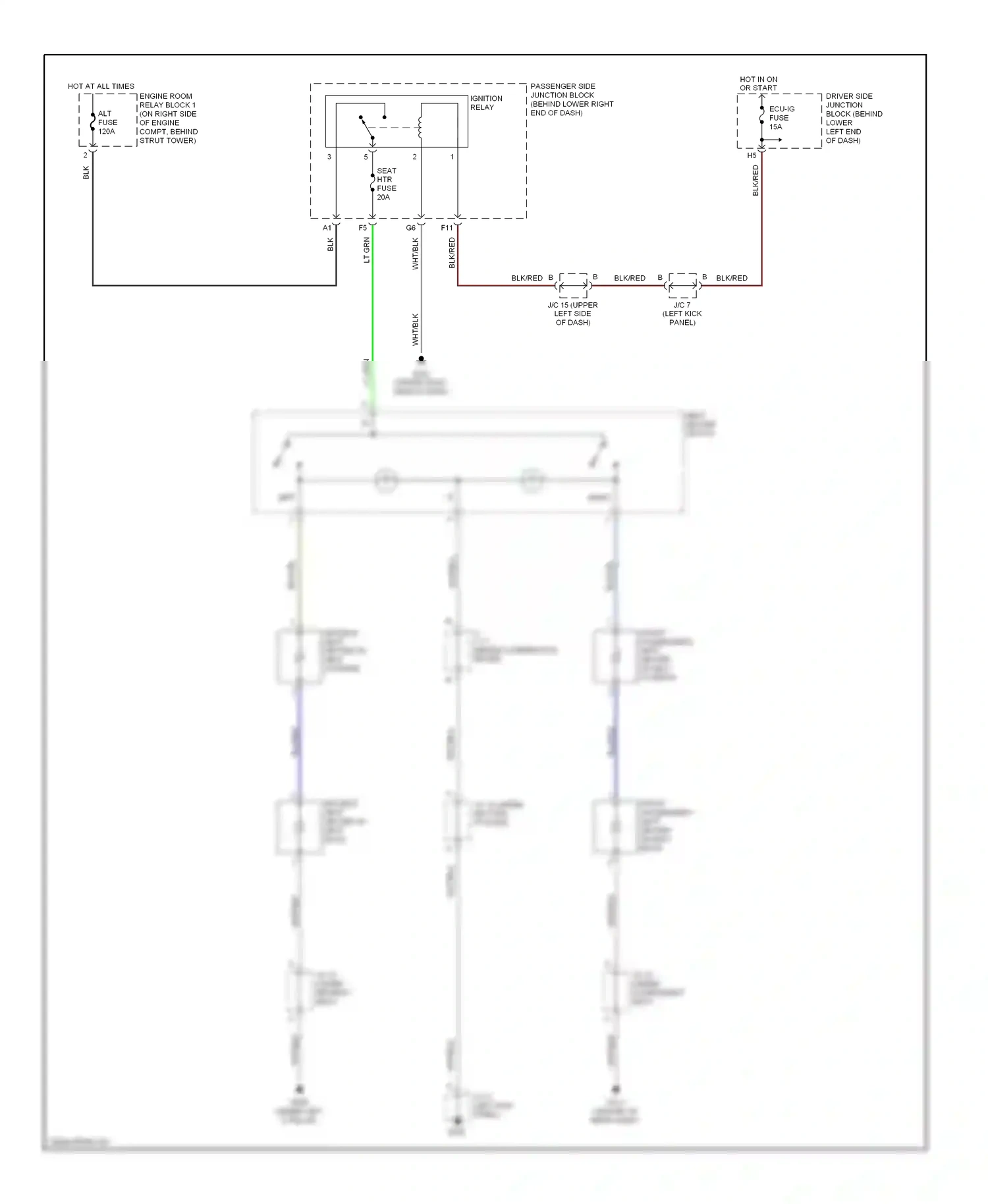 Wiring diagram alt fuse for Lexus GS II (1997-2000) (3 of 3)