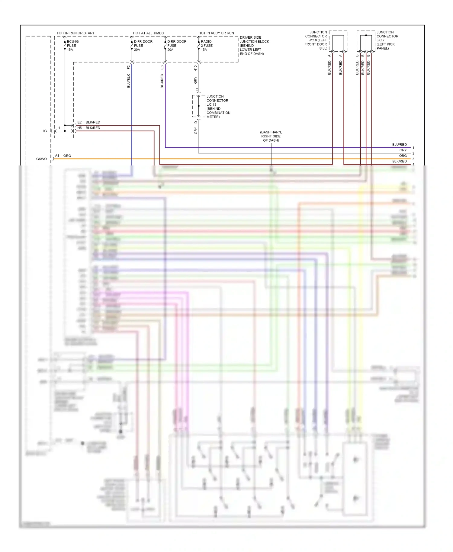 Wiring diagram blk/ wht for Lexus GS II (1997-2000) (18 of 18)