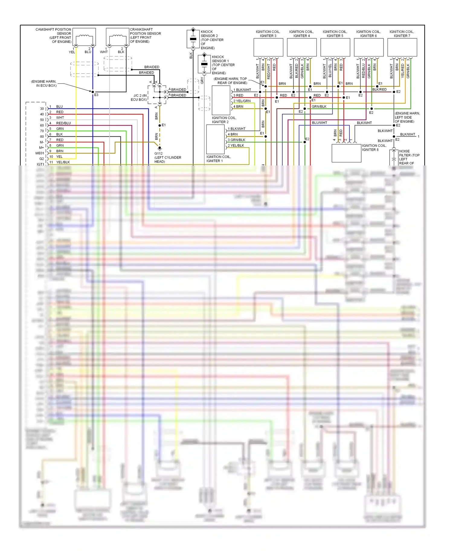 Wiring diagram blk/red for Lexus GS II (1997-2000) (45 of 48)