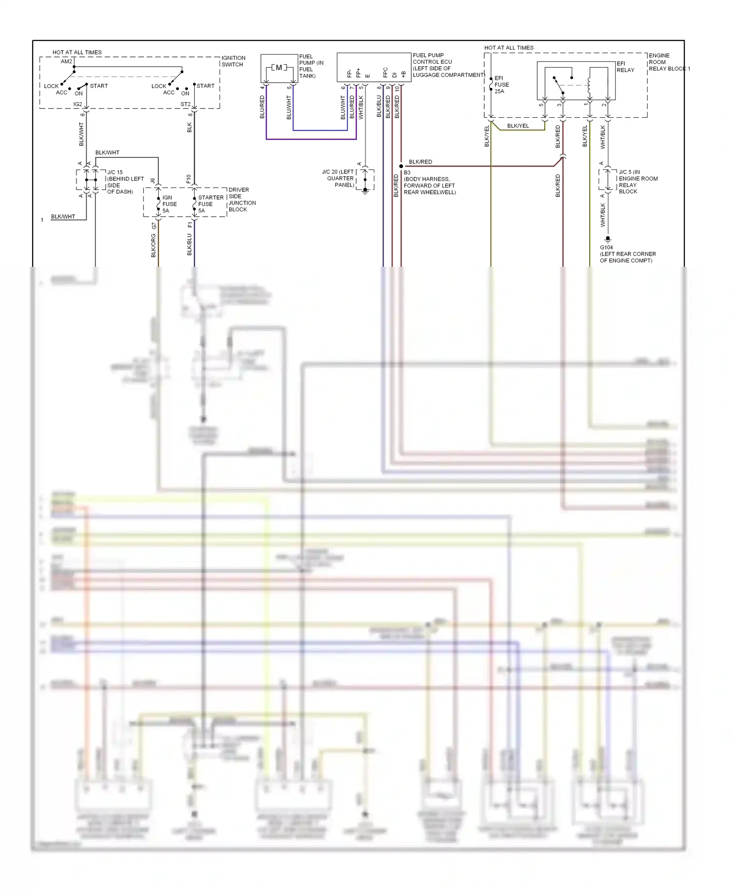 Wiring diagram blk/wht for Lexus GS II (1997-2000) (12 of 13)