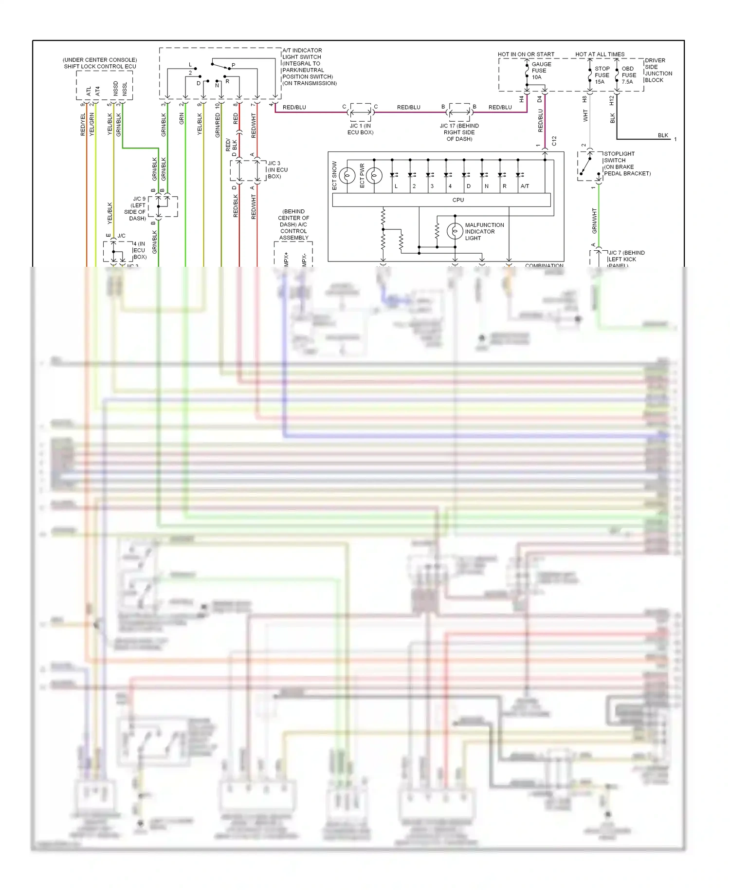 Wiring diagram blu for Lexus GS II (1997-2000) (42 of 43)