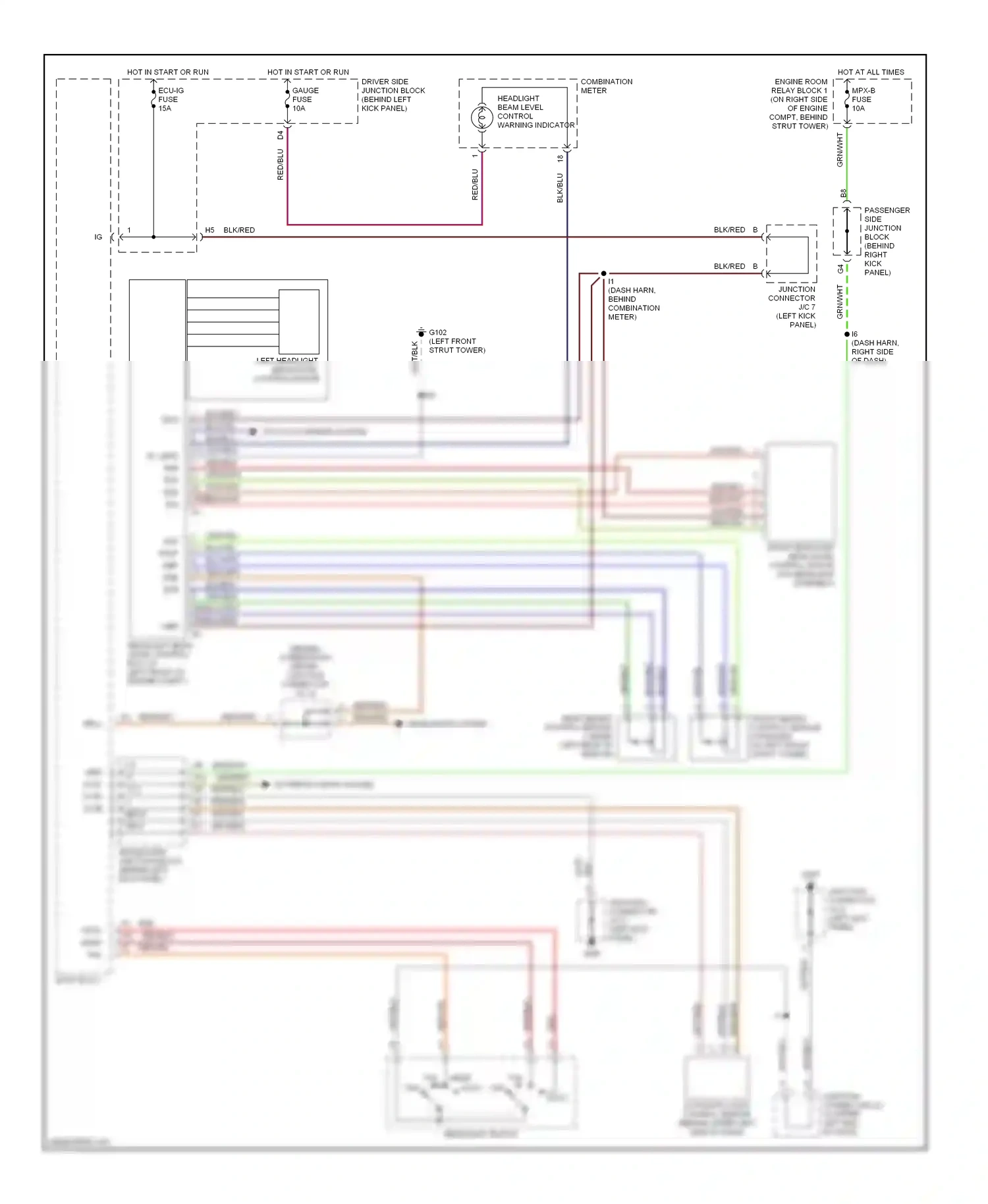 Wiring diagram blu/org for Lexus GS II (1997-2000) (17 of 40)