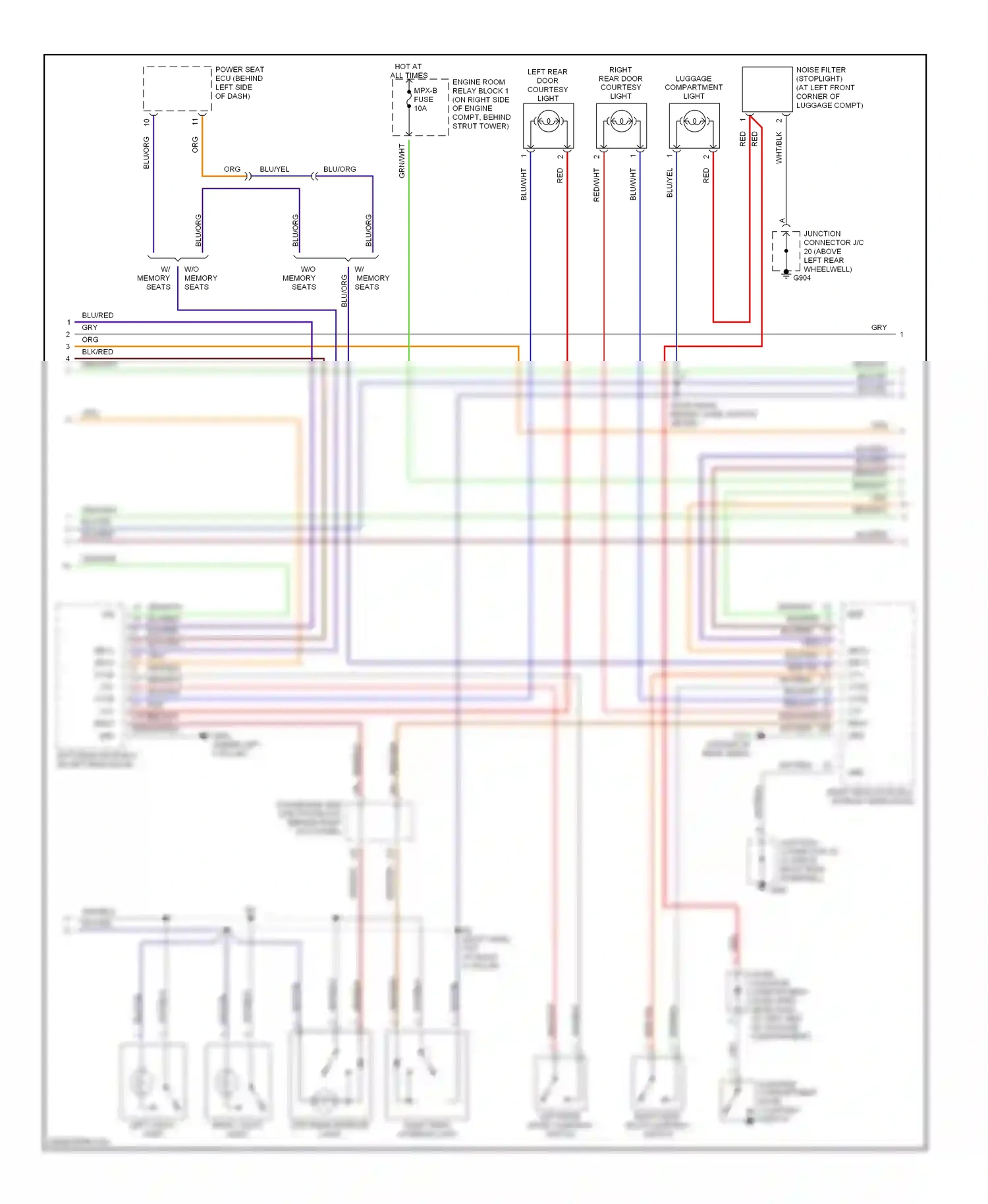 Wiring diagram blu/wht for Lexus GS II (1997-2000) (5 of 21)