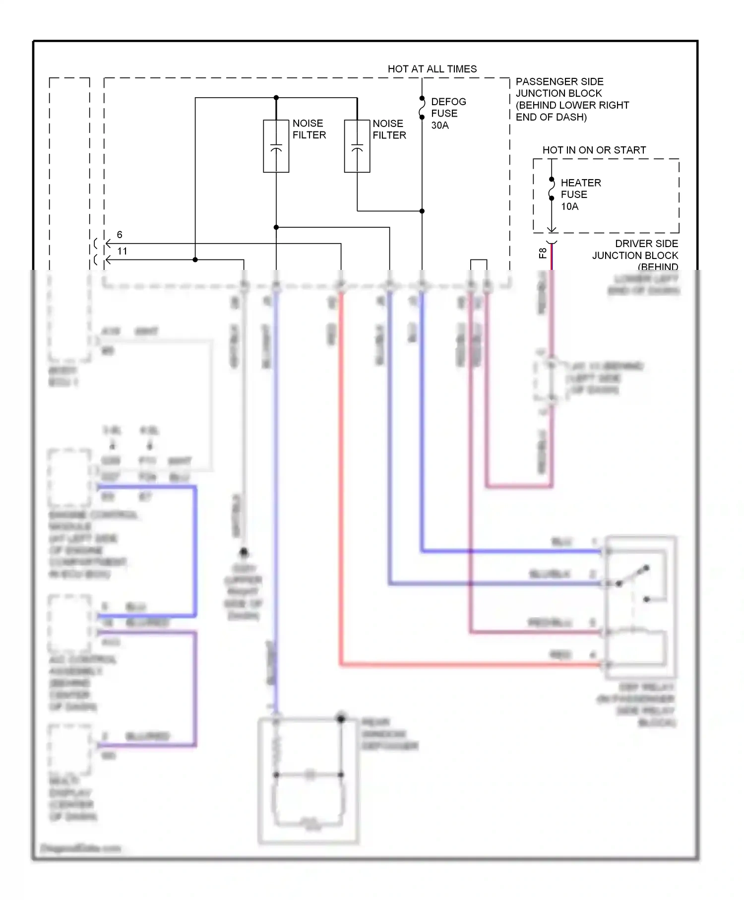 Wiring diagram blu/wht for Lexus GS II (1997-2000) (9 of 21)