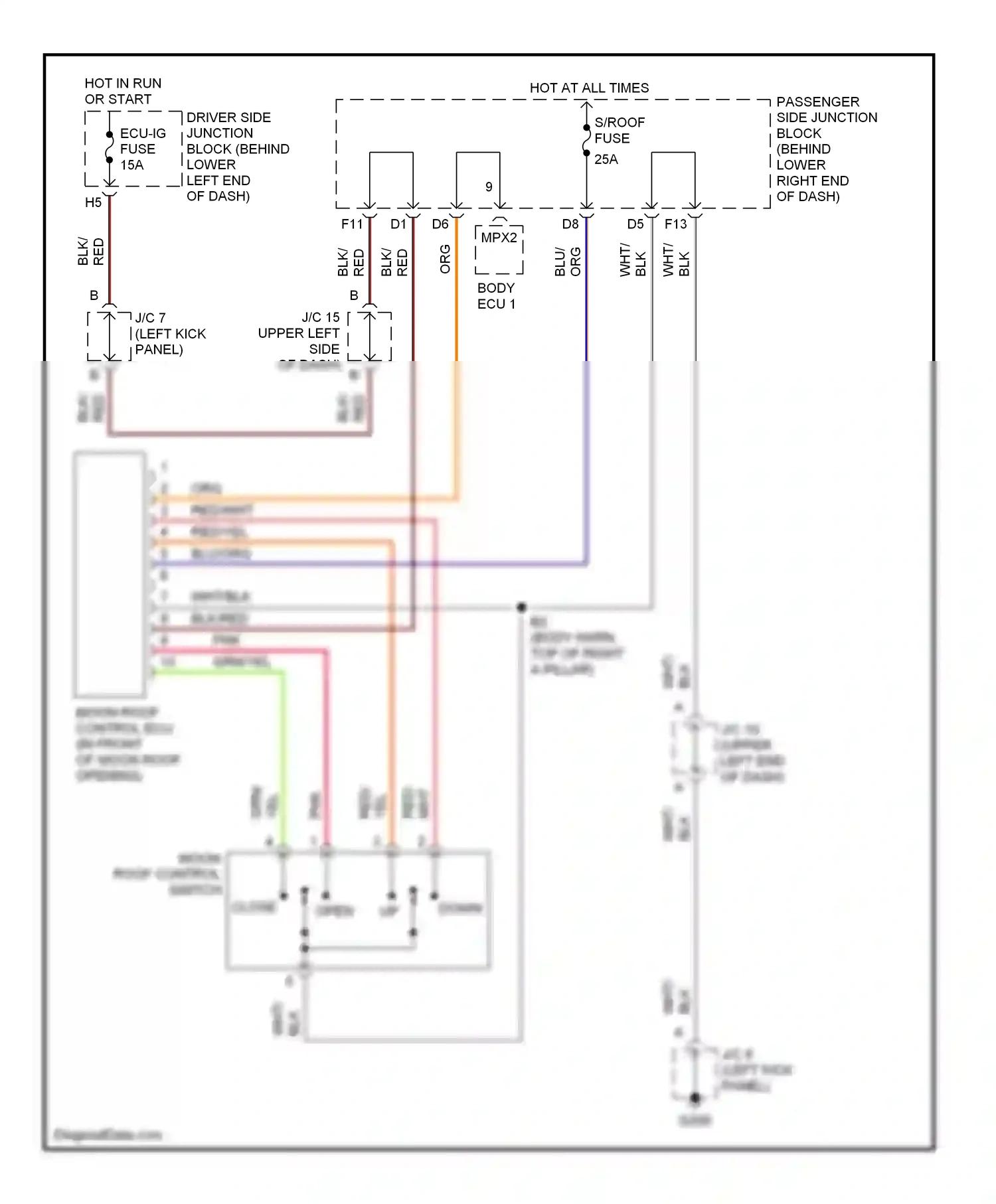 Wiring diagram down up for Lexus GS II (1997-2000) (1 of 1)
