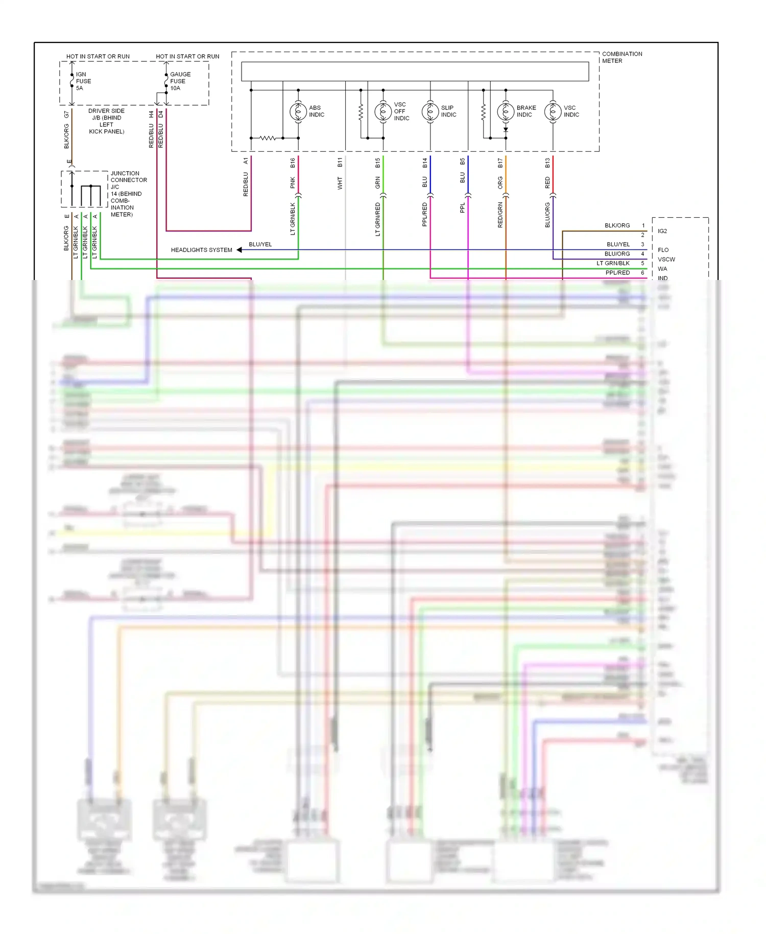 Lexus GS II (1997-2000) engine control module (at left side of engine compt, in ecu box) wiring diagram  (3 of 6)