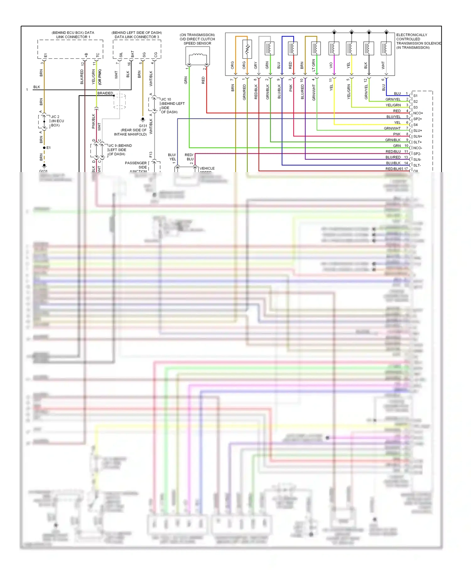 Lexus GS II (1997-2000) engine control module (left side of engine compt, in ecu box) wiring diagram  (3 of 5)