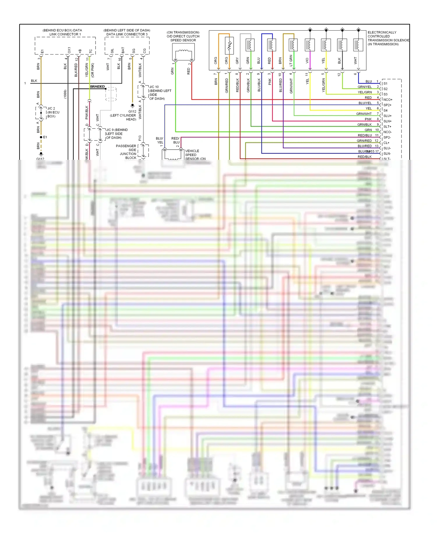 Lexus GS II (1997-2000) engine control module (left side of engine compt, in ecu box) wiring diagram  (5 of 5)