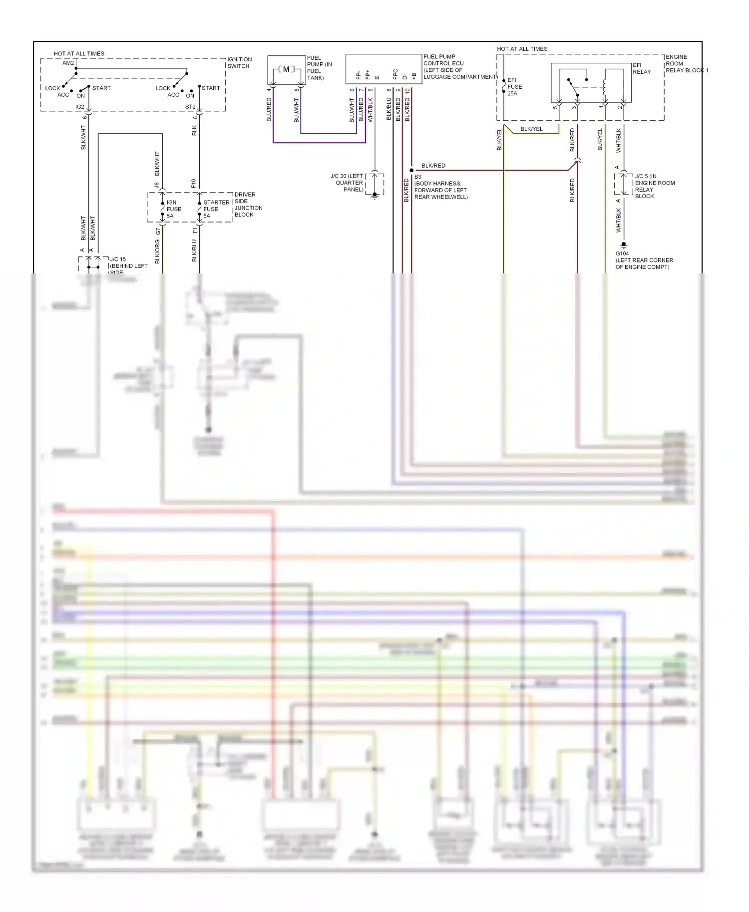 Lexus GS II (1997-2000) engine coolant temperature sensor (top left front of engine) wiring diagram  (1 of 1)