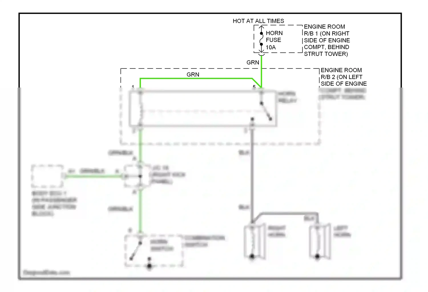 Wiring diagram grn for Lexus GS II (1997-2000) (14 of 41)