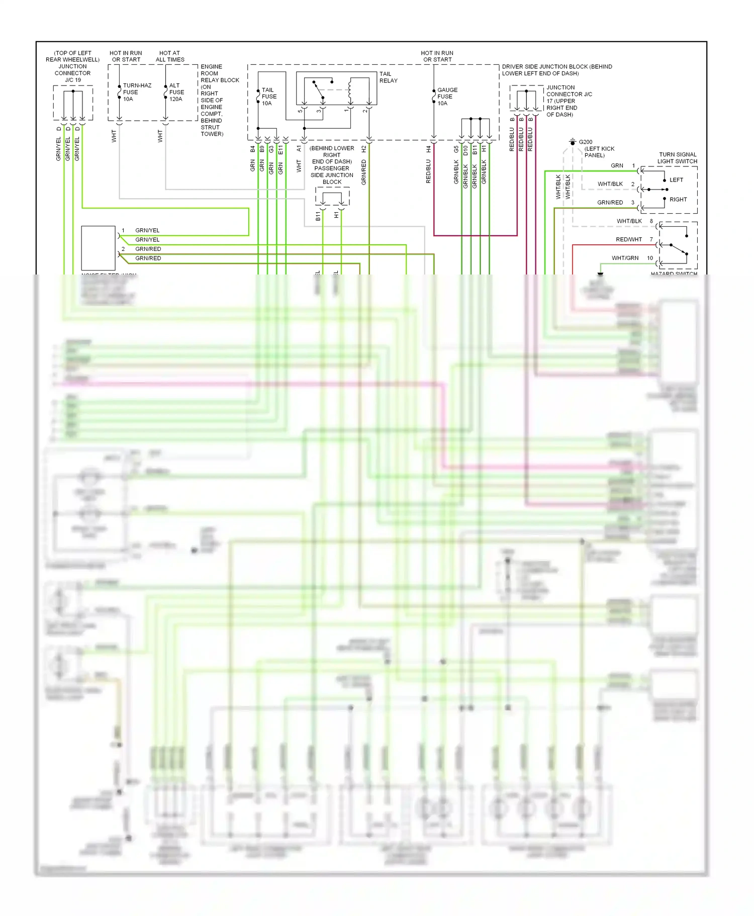 Wiring diagram grn/red for Lexus GS II (1997-2000) (13 of 30)
