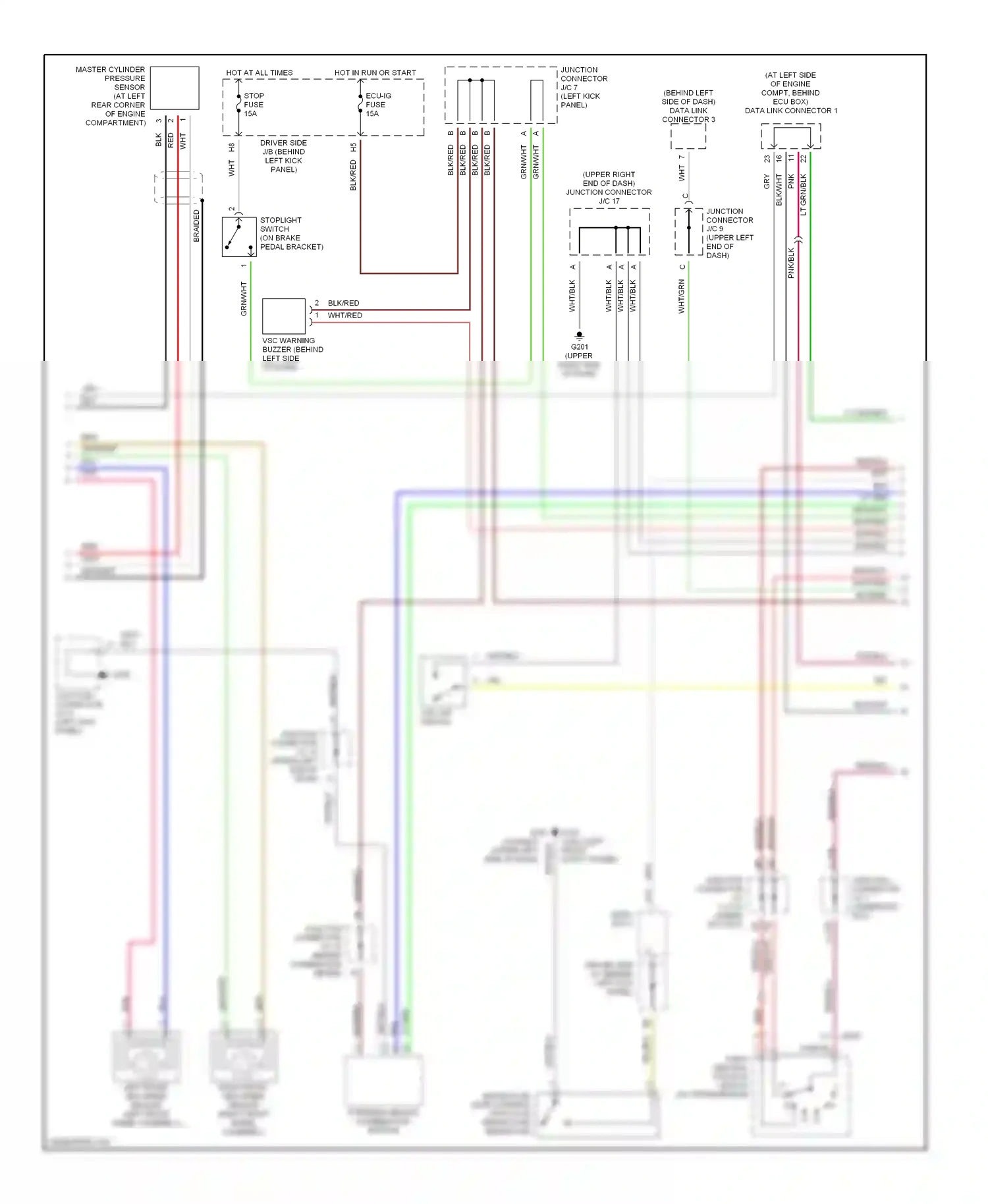 Wiring diagram grn/wht for Lexus GS II (1997-2000) (4 of 36)