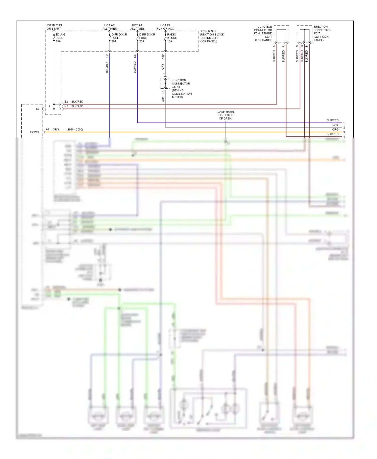 Wiring diagram hrly ile for Lexus GS II (1997-2000) (2 of 3)