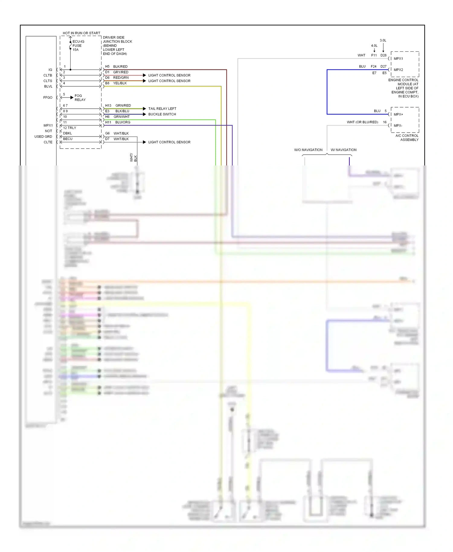 Lexus GS II (1997-2000) mpx wiring diagram  (1 of 5)