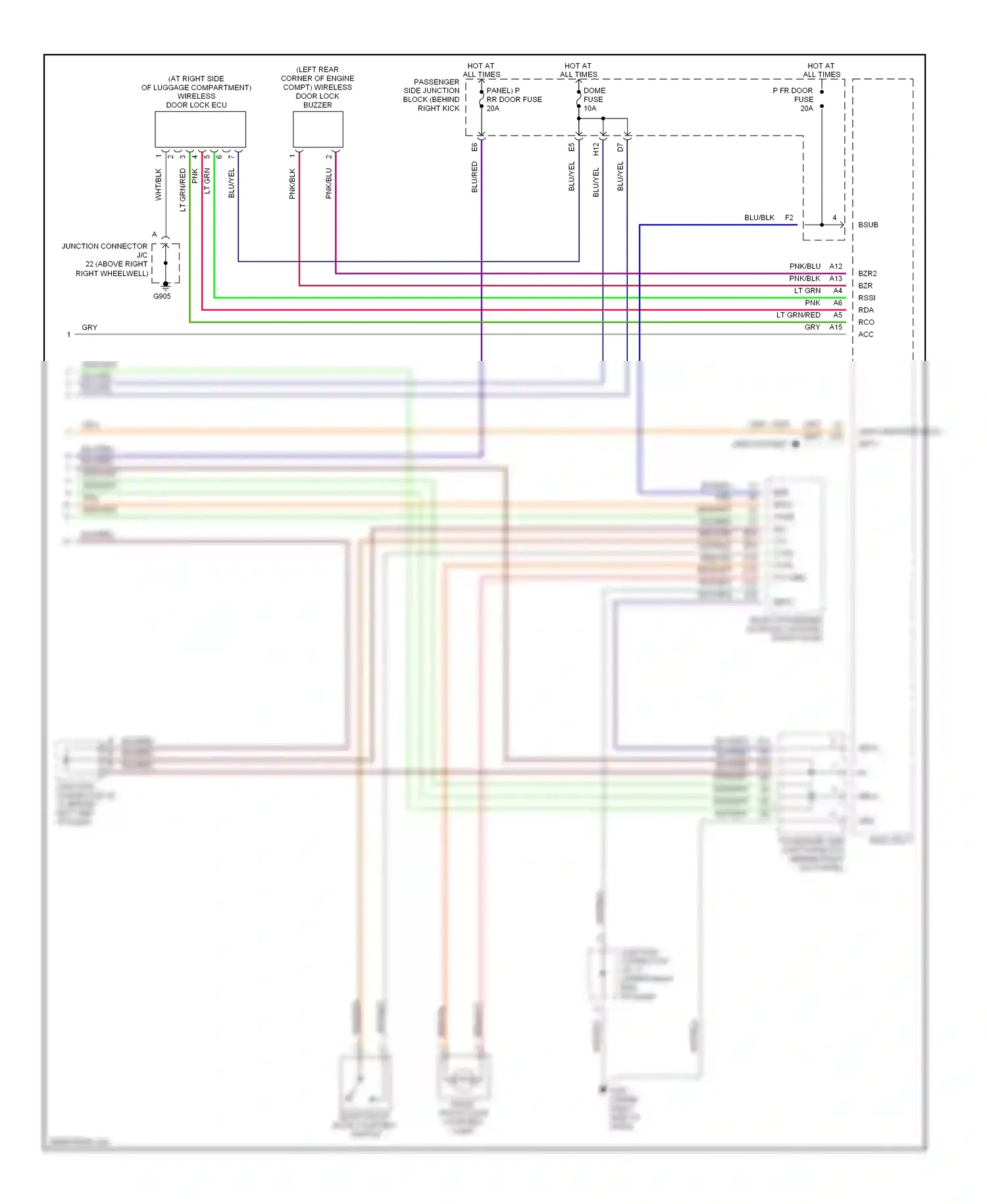 Wiring diagram pnk/blu for Lexus GS II (1997-2000) (4 of 10)