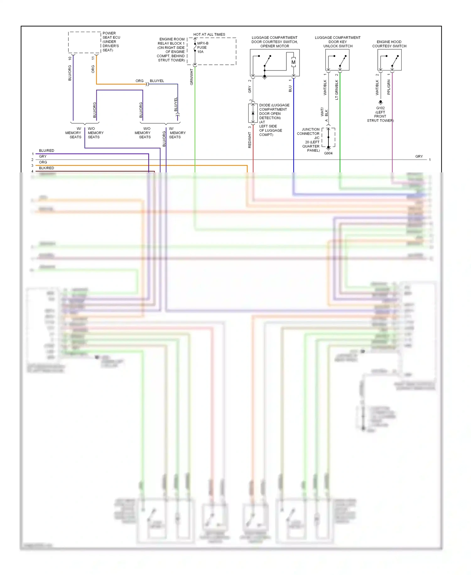 Wiring diagram ppl/grn for Lexus GS II (1997-2000) (2 of 3)