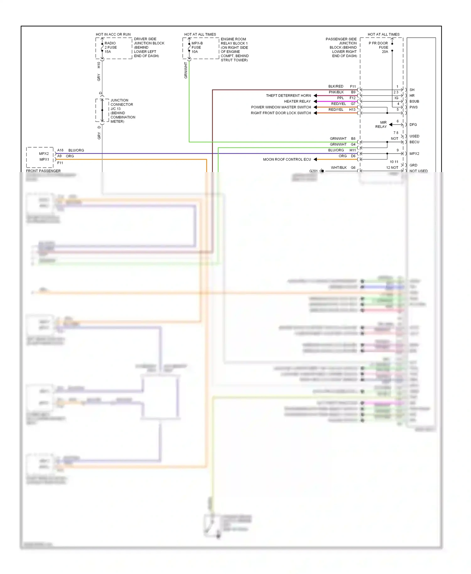Lexus GS II (1997-2000) ppl/yel wiring diagram  (1 of 1)
