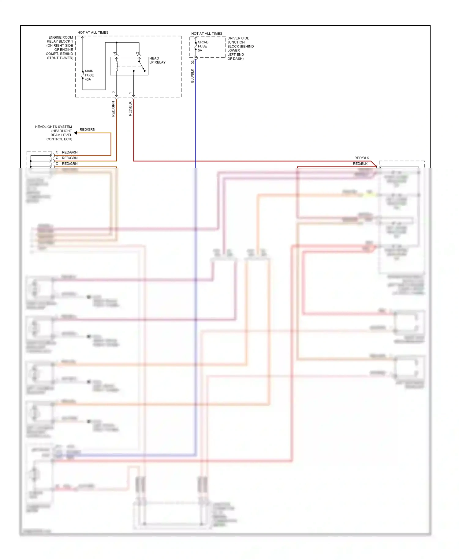 Wiring diagram red/blk for Lexus GS II (1997-2000) (16 of 23)