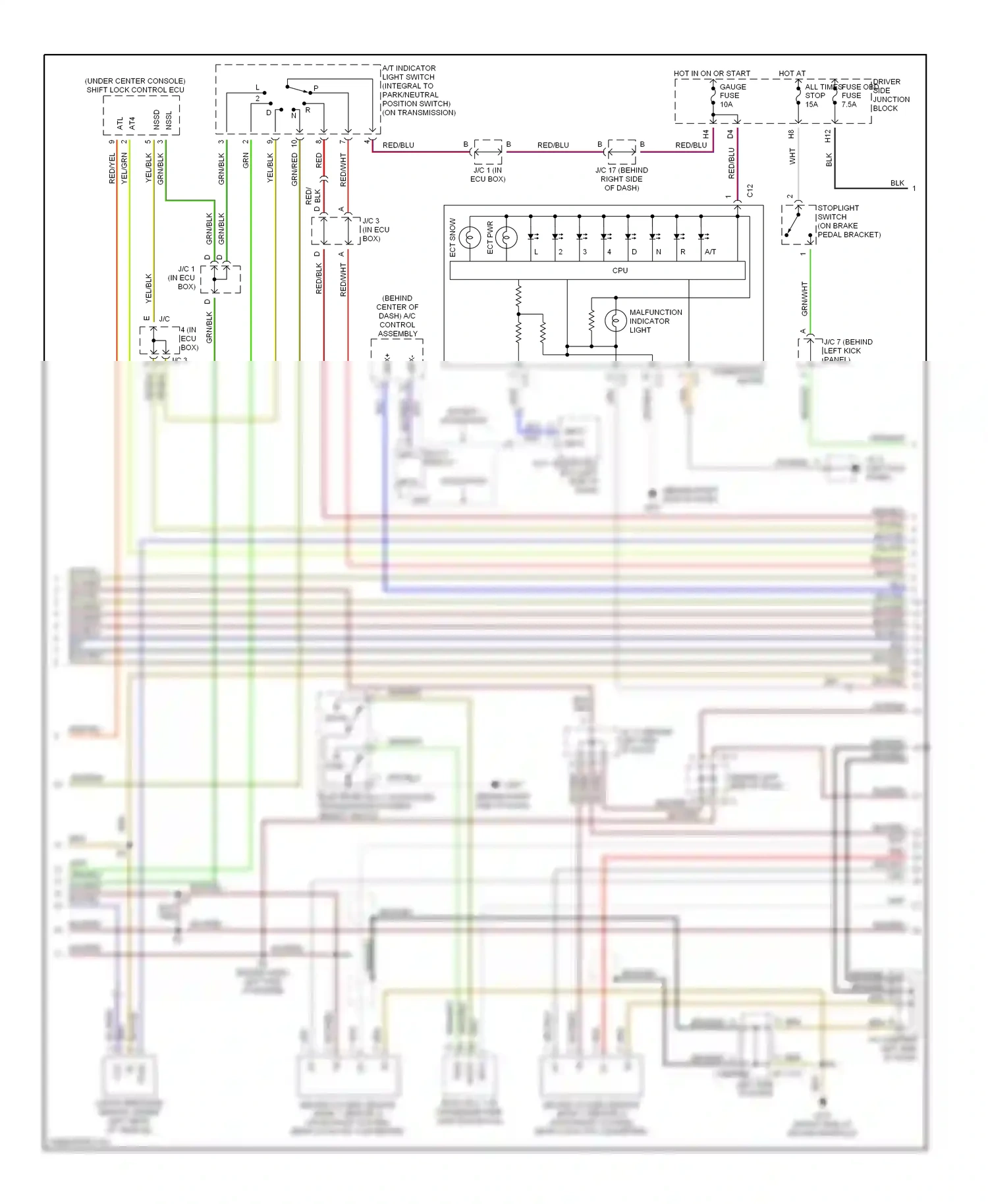 Wiring diagram red/blk for Lexus GS II (1997-2000) (9 of 23)