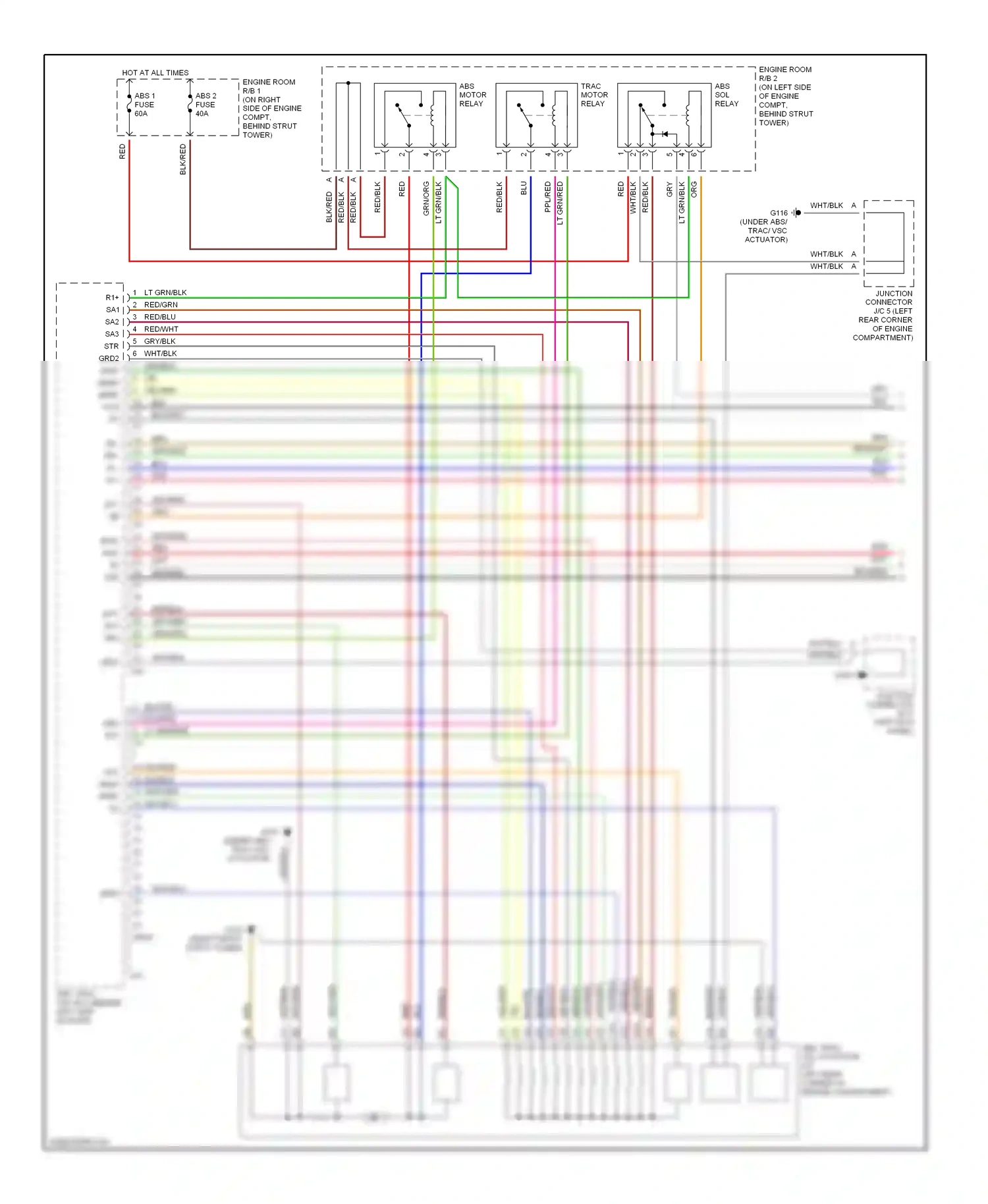 Wiring diagram red/wht for Lexus GS II (1997-2000) (2 of 25)