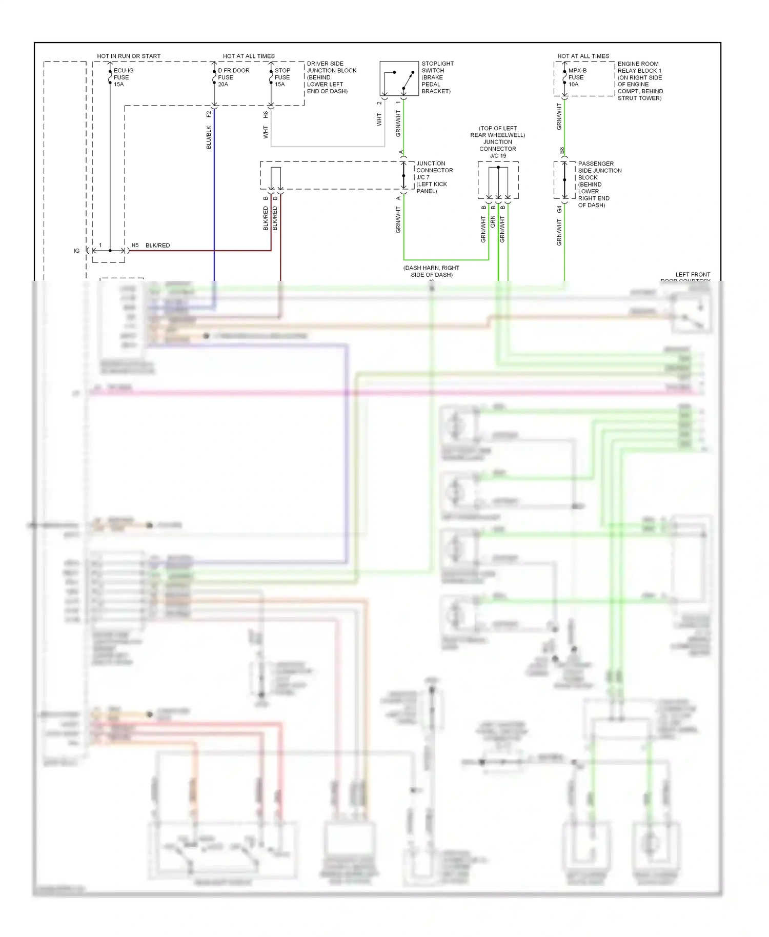 Wiring diagram red/yel for Lexus GS II (1997-2000) (14 of 34)