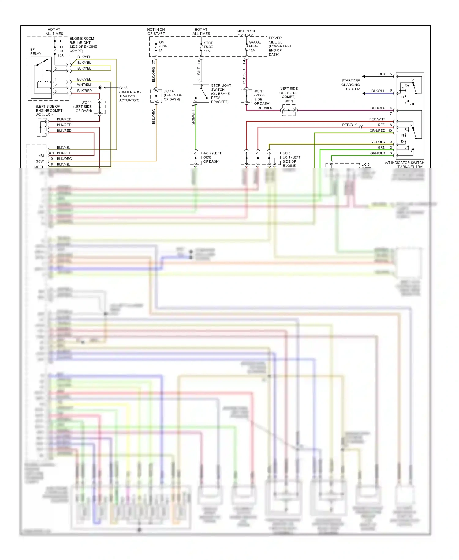 Wiring diagram sln- for Lexus GS II (1997-2000) (1 of 1)
